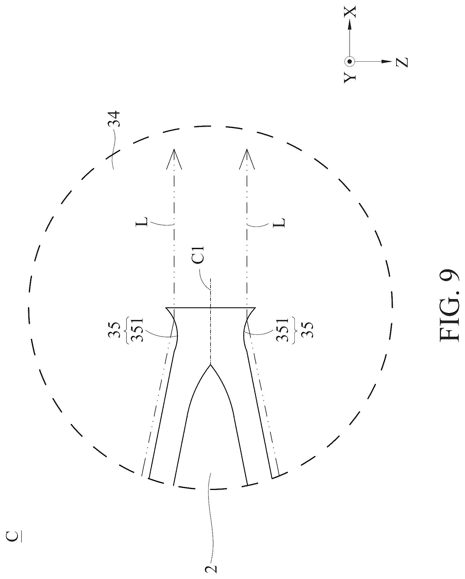 Patent US12321540 Figure 9 – Light-emitting module for touchpad