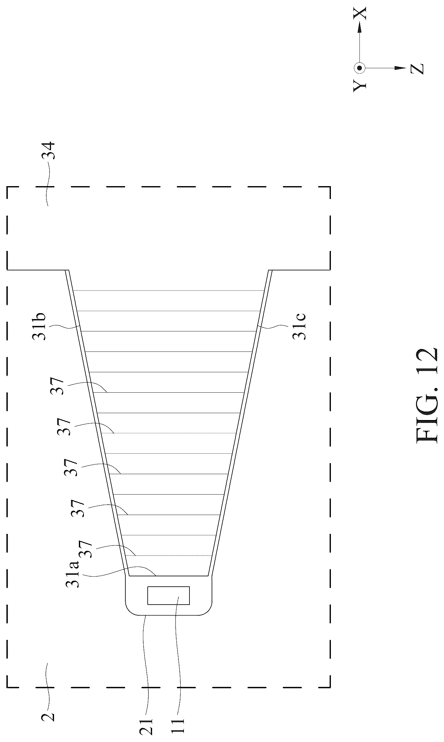 Patent US12321540 Figure 12 – Light-emitting module for touchpad