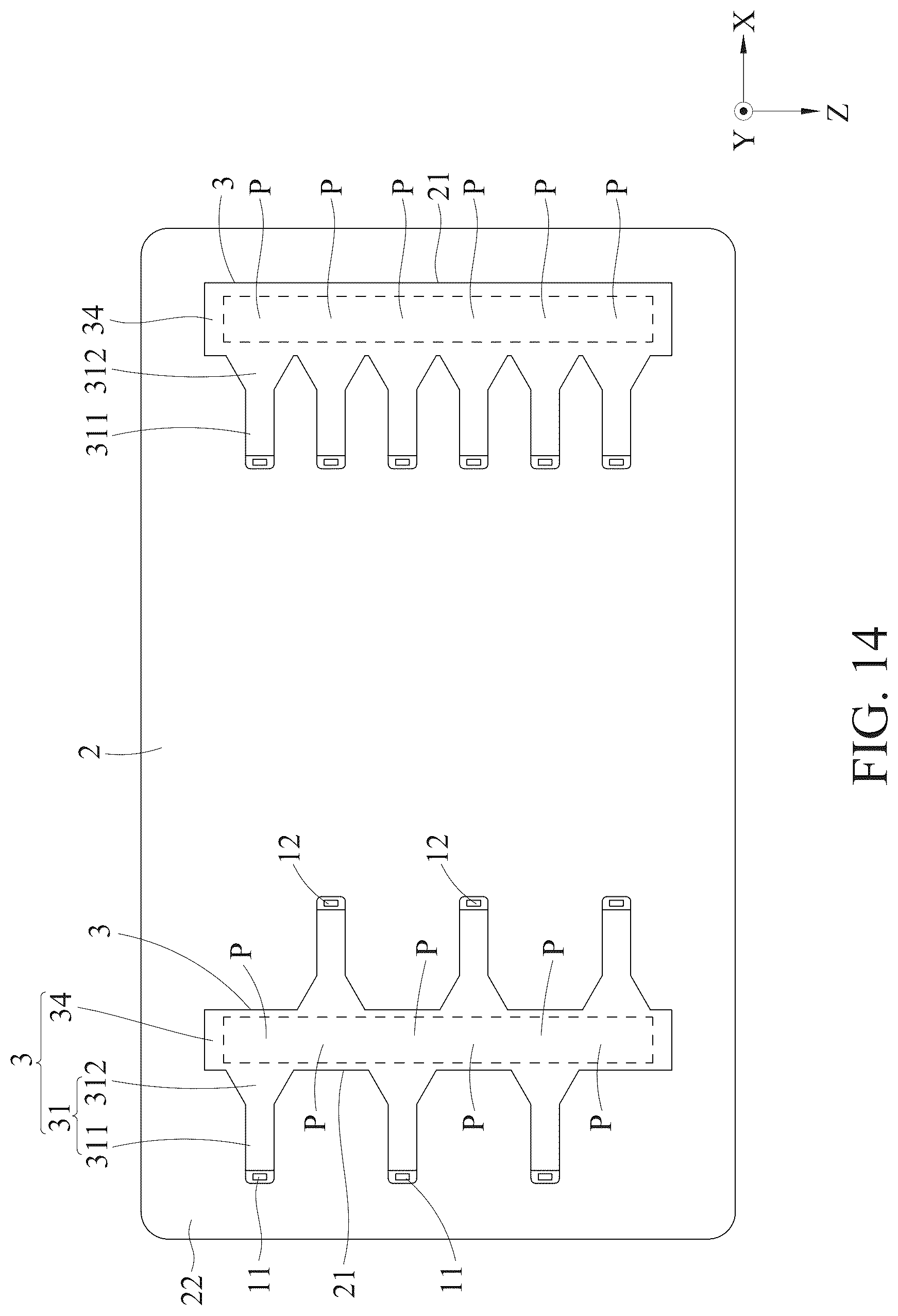 Patent US12321540 Figure 14 – Light-emitting module for touchpad