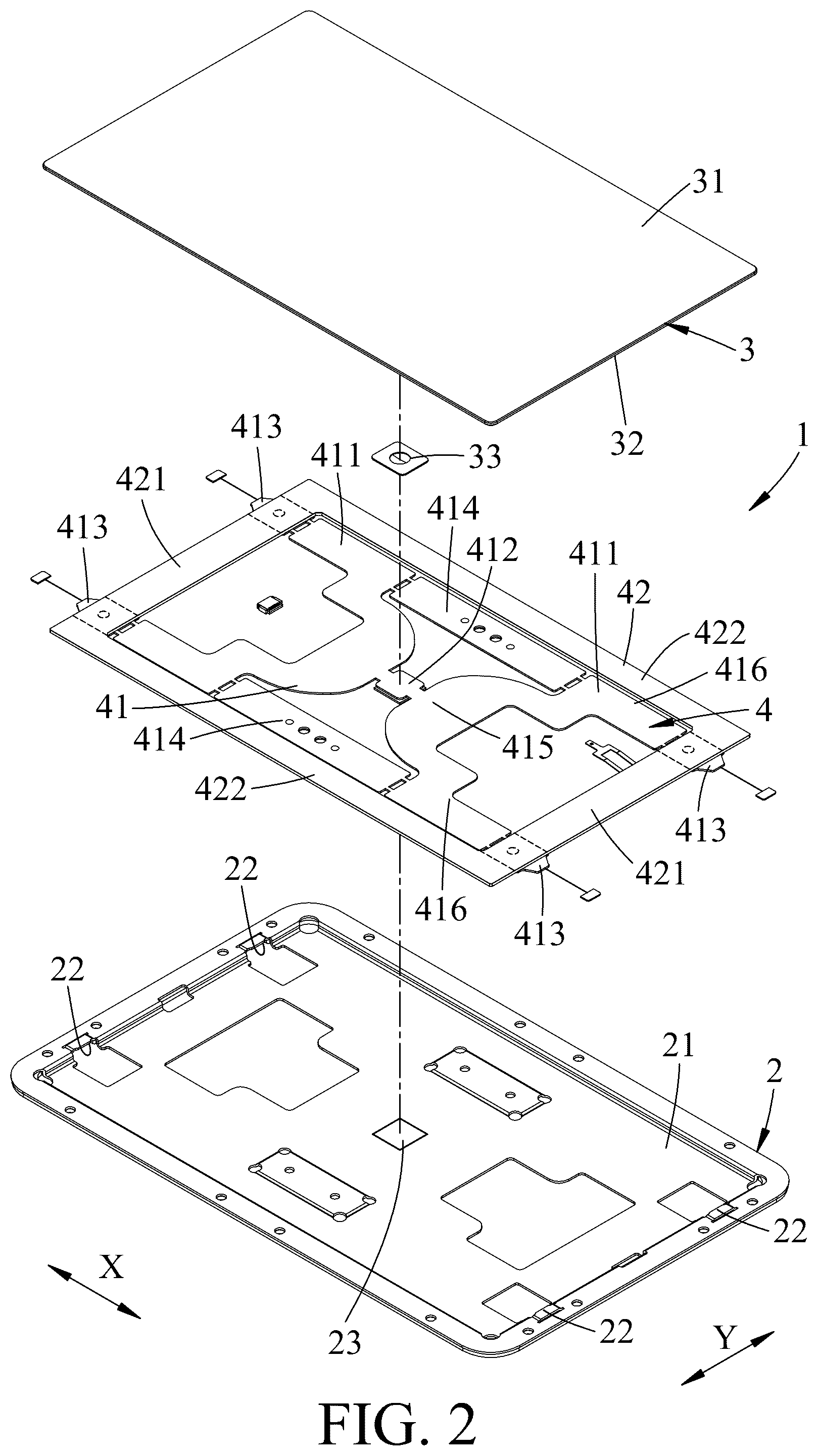 Patent US12321541 Figure 2 – Touch pad device