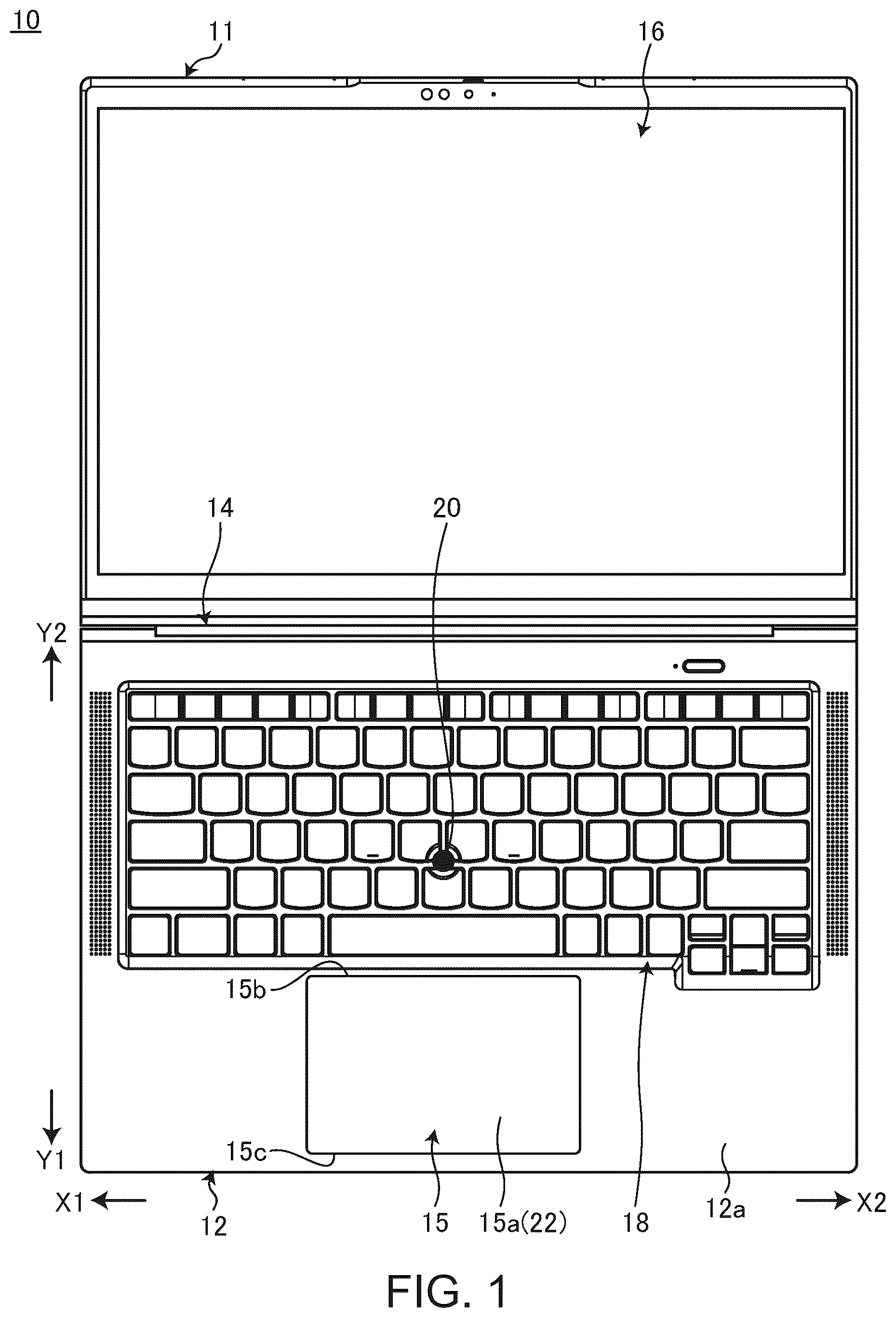 Patent US12321542 Figure 1 – Touch pad and electronic apparatus