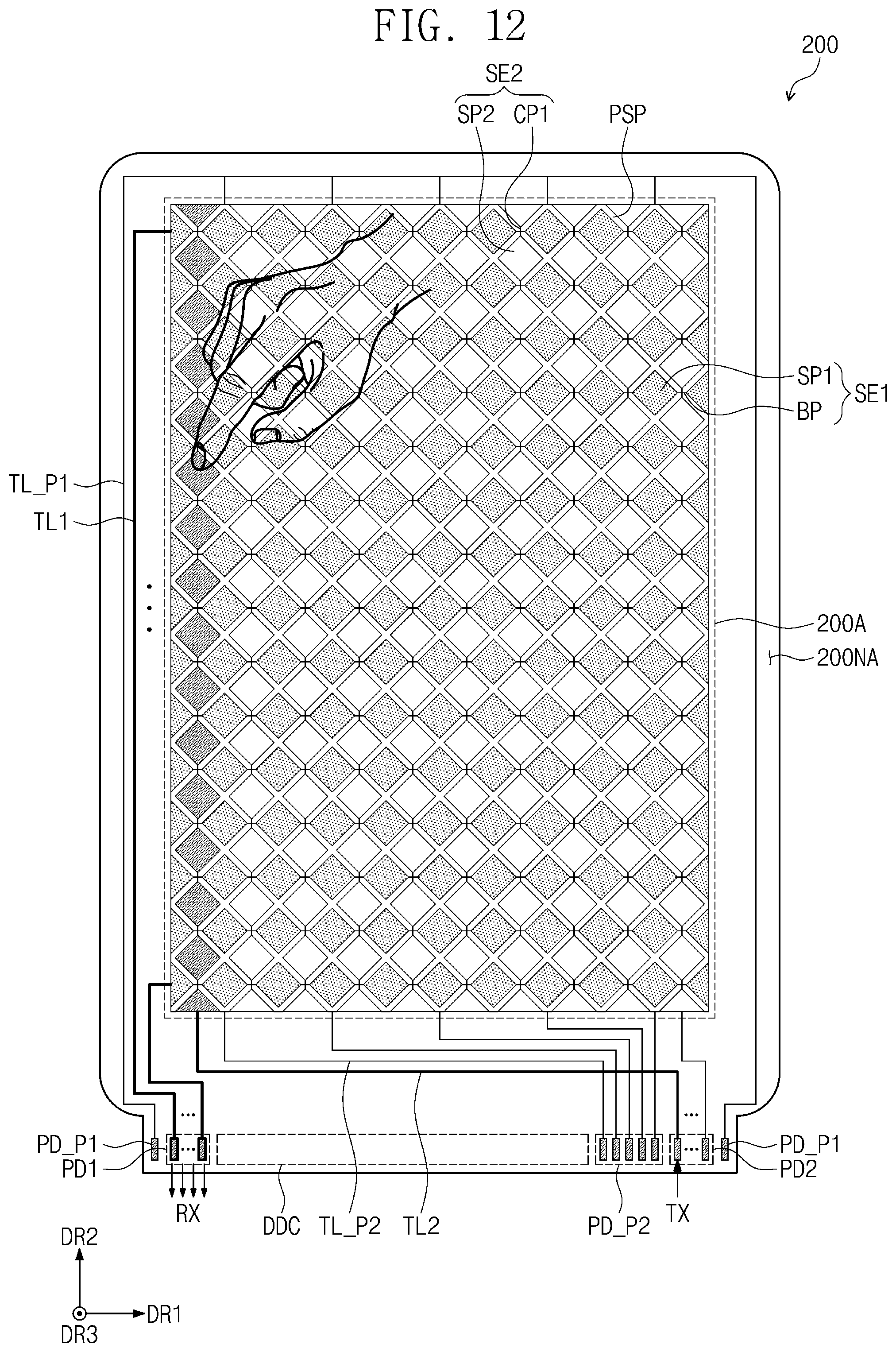 Patent US12321544 Figure 10 – Electronic device including a sensor layer having a pen-sensing electrode