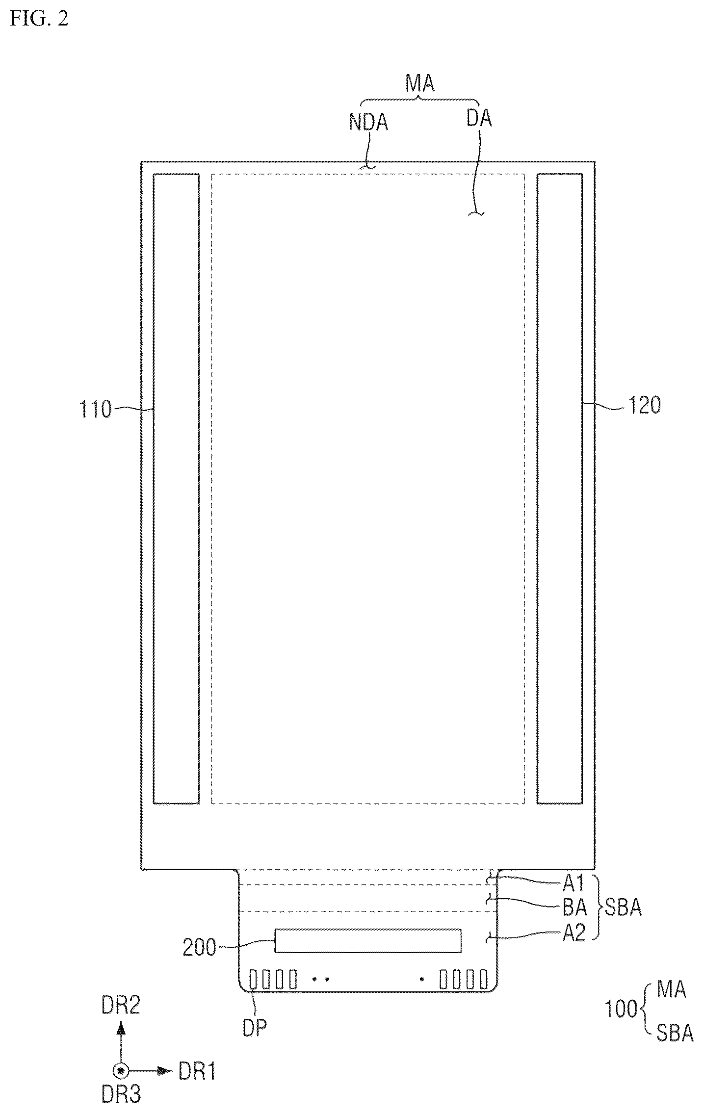Patent US12321551 Figure 2 – Display device