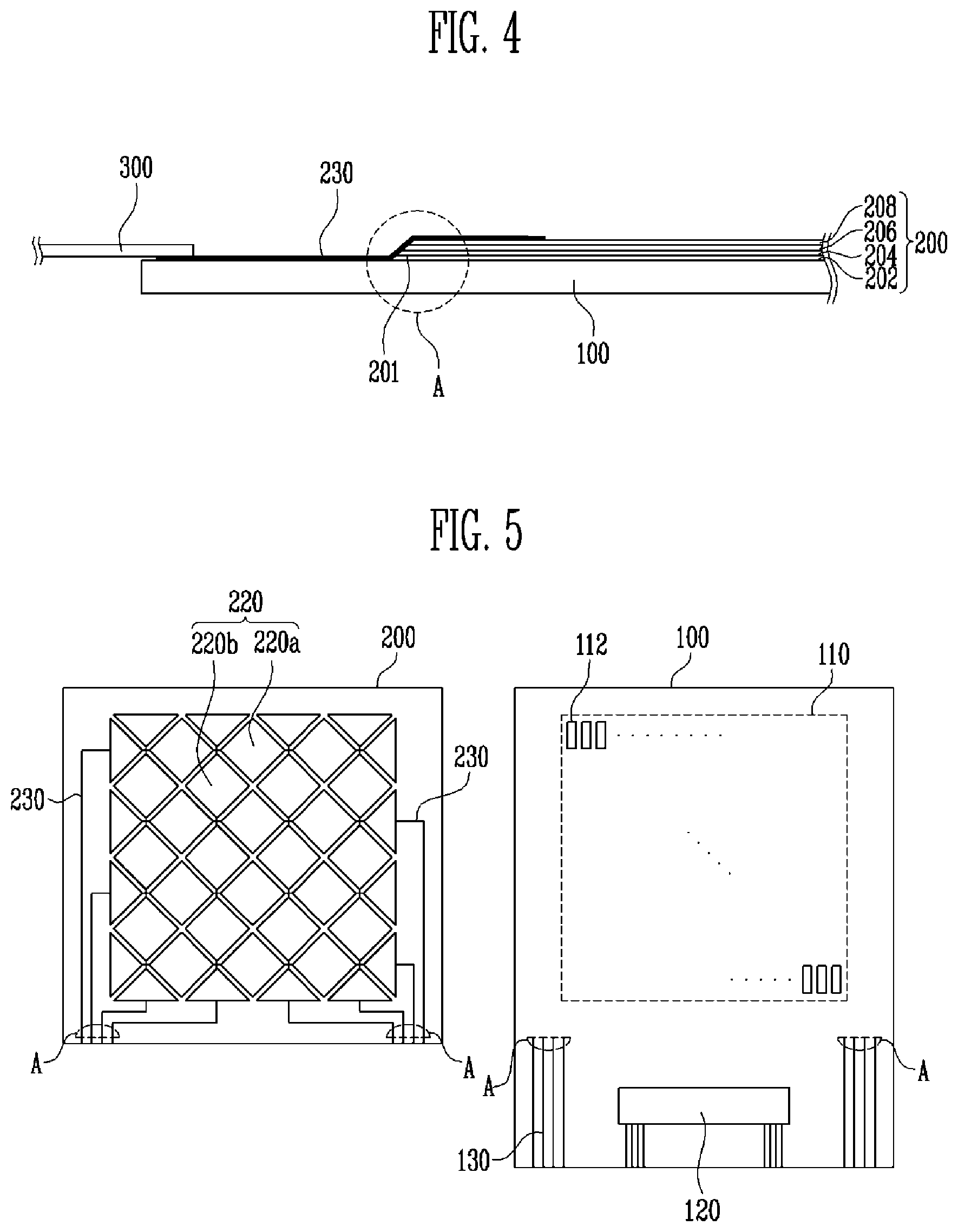 Patent US12321555 Figure 3 – Flat panel display with integrated touch screen panel