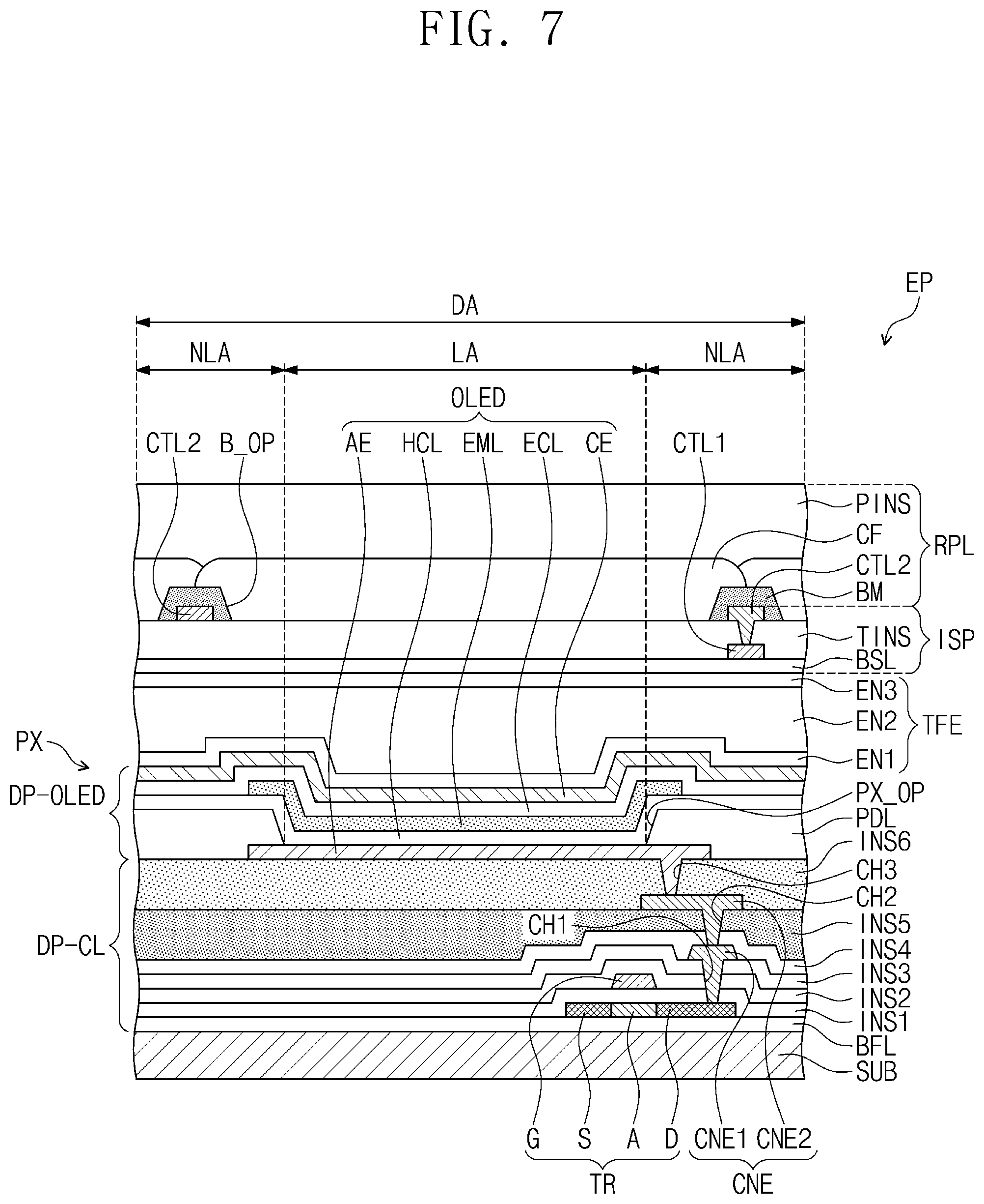 Patent US12321557 Figure 5 – Input sensing part and display device including the same