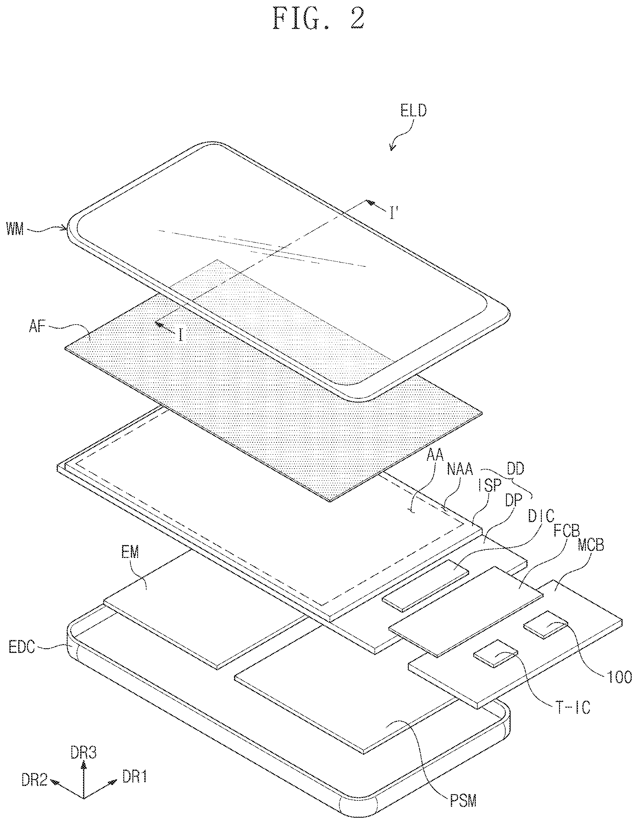 Patent US12321558 Figure 2 – Display device