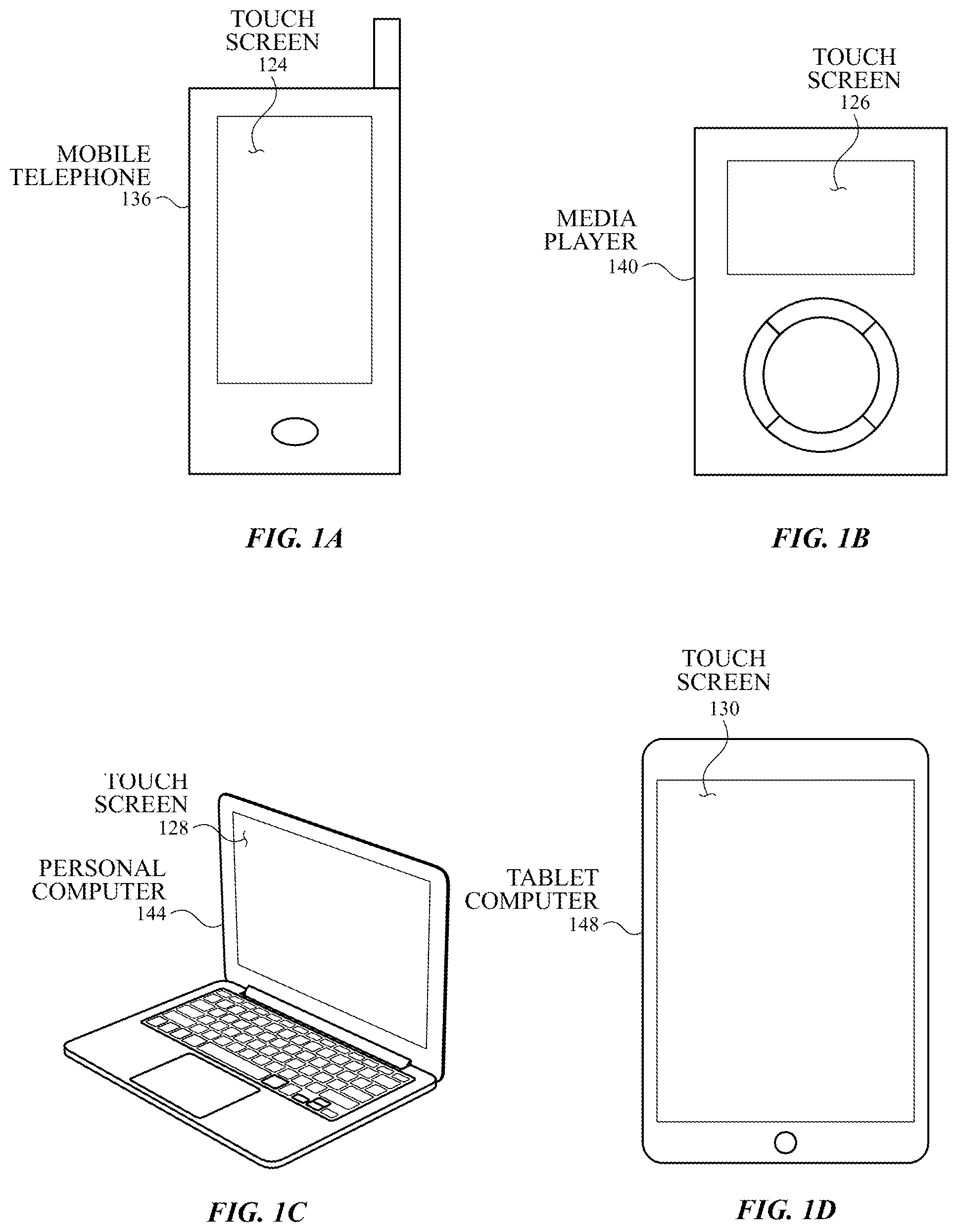 Patent US12321559 Figure 1 – Flexible touch sensor panel with metal mesh and solid conductor