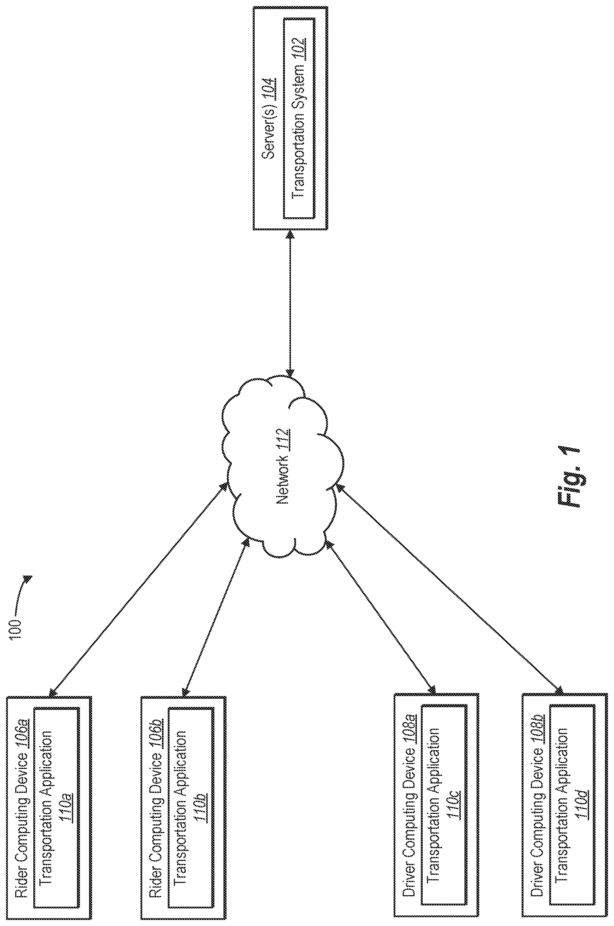 Patent US12321561 Figure 1 – Optimizing transportation networks through dynamic user interfaces
