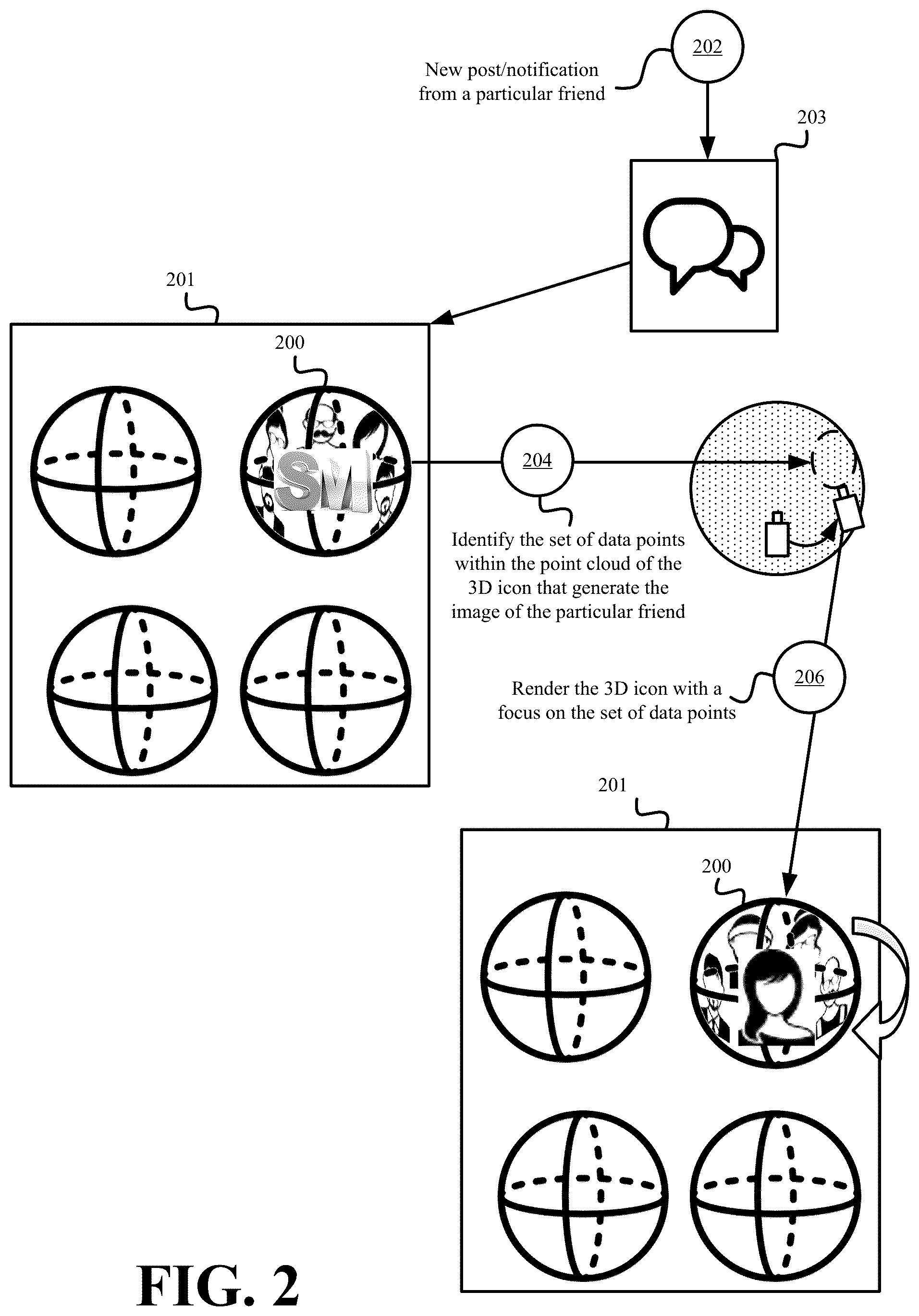 Patent US12321562 Figure 2 – Systems and methods for interacting with three-dimensional graphical user interface elements to control computer operation