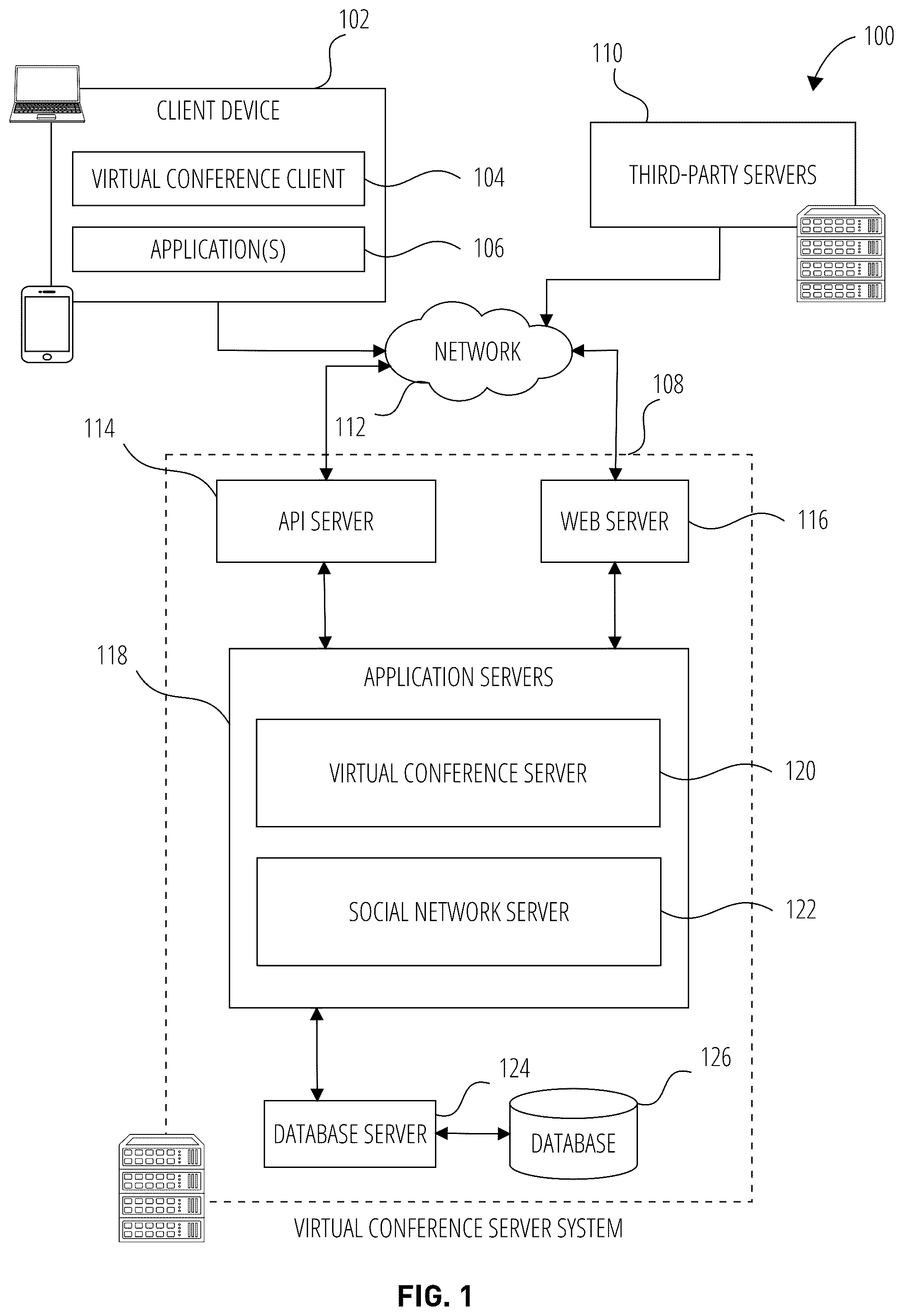 Patent US12321564 Figure 1 – Presenting participant reactions within a virtual working environment