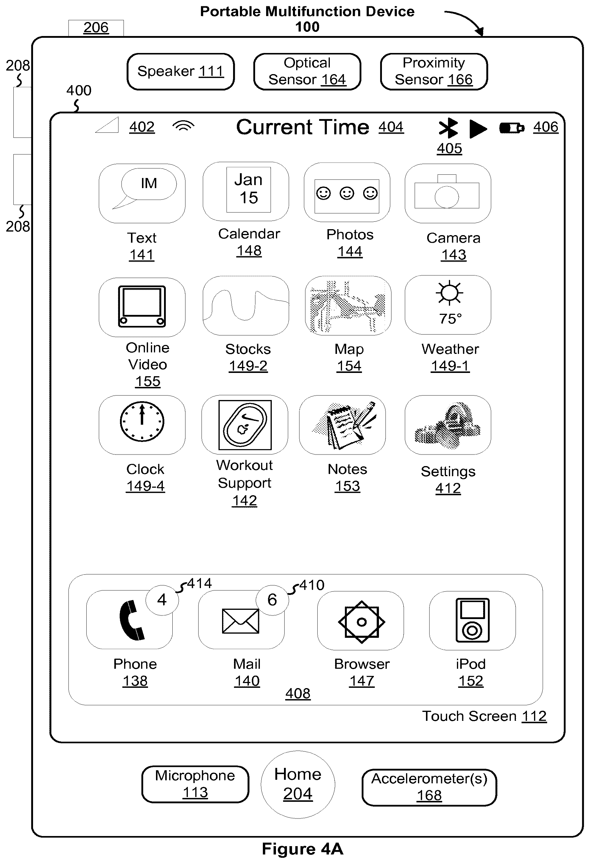 Patent US12321569 Figure 5 – Device, method, and graphical user interface for navigation of concurrently open software applications