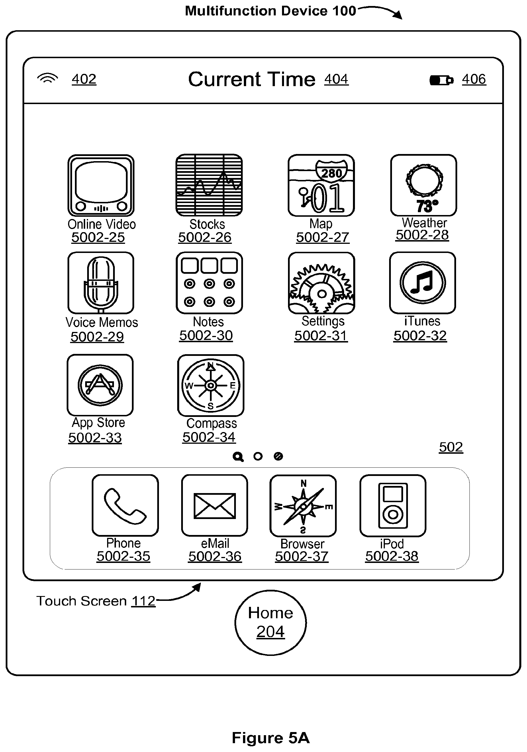 Patent US12321569 Figure 7 – Device, method, and graphical user interface for navigation of concurrently open software applications
