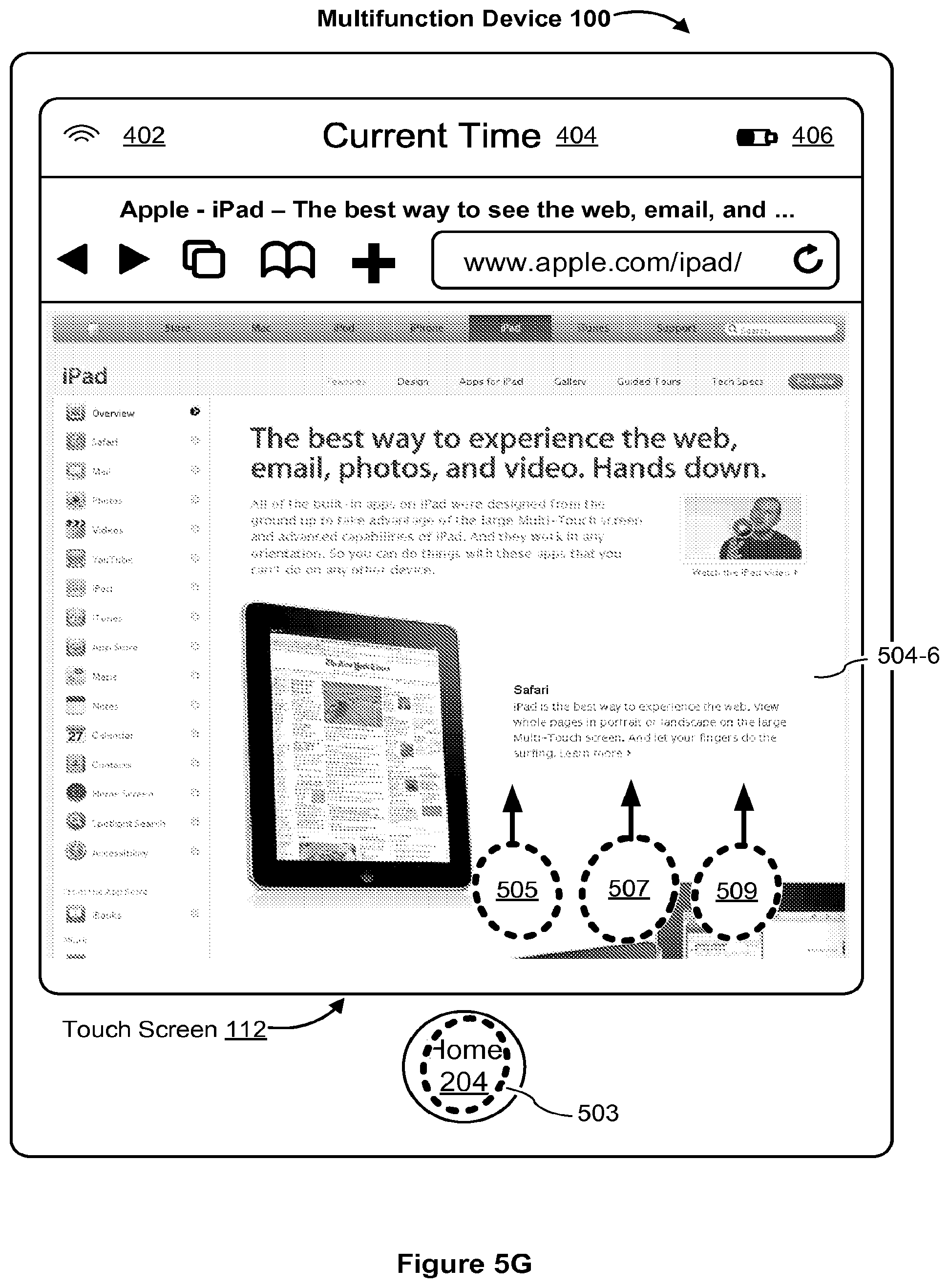 Patent US12321569 Figure 13 – Device, method, and graphical user interface for navigation of concurrently open software applications