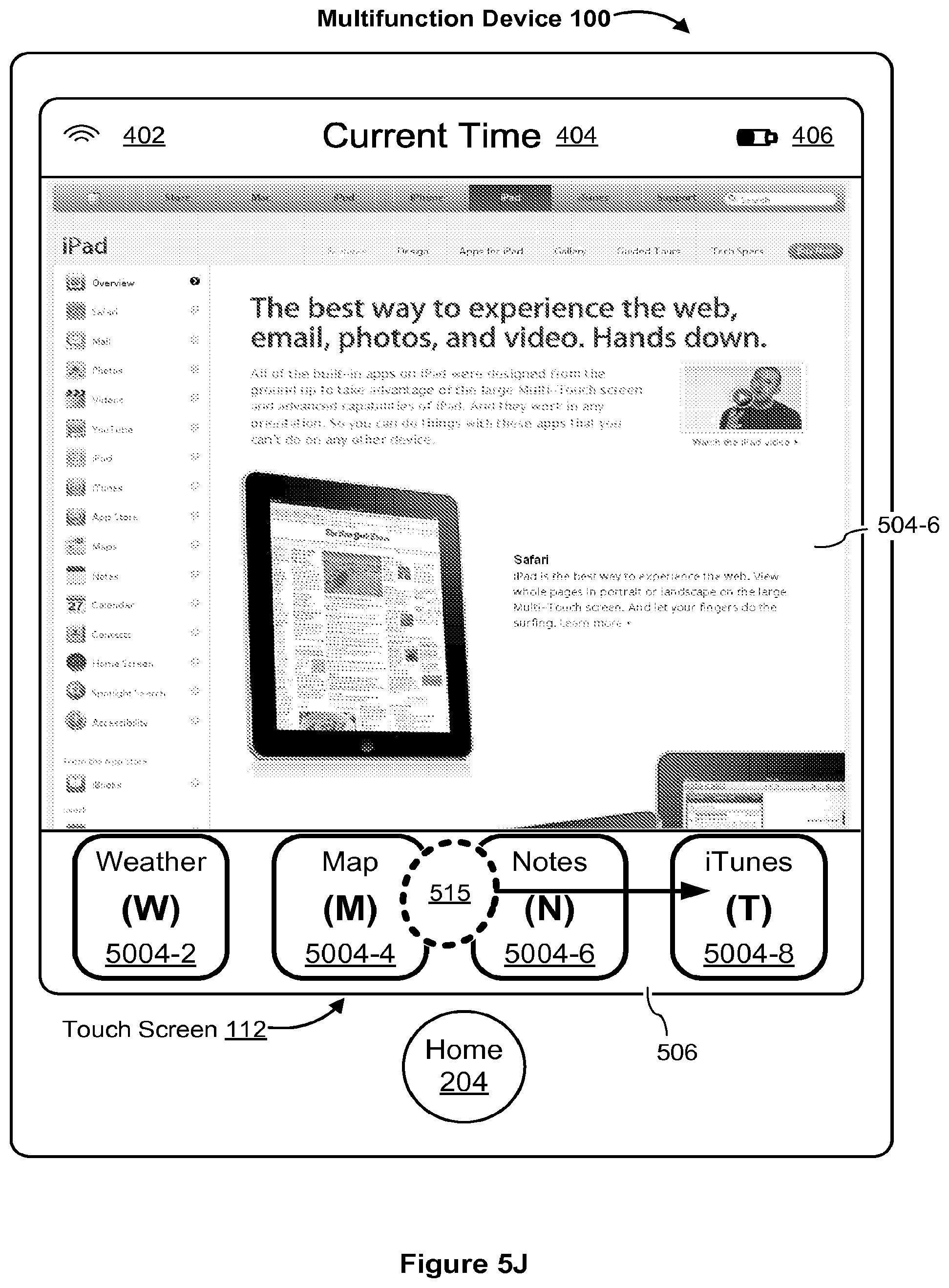 Patent US12321569 Figure 16 – Device, method, and graphical user interface for navigation of concurrently open software applications
