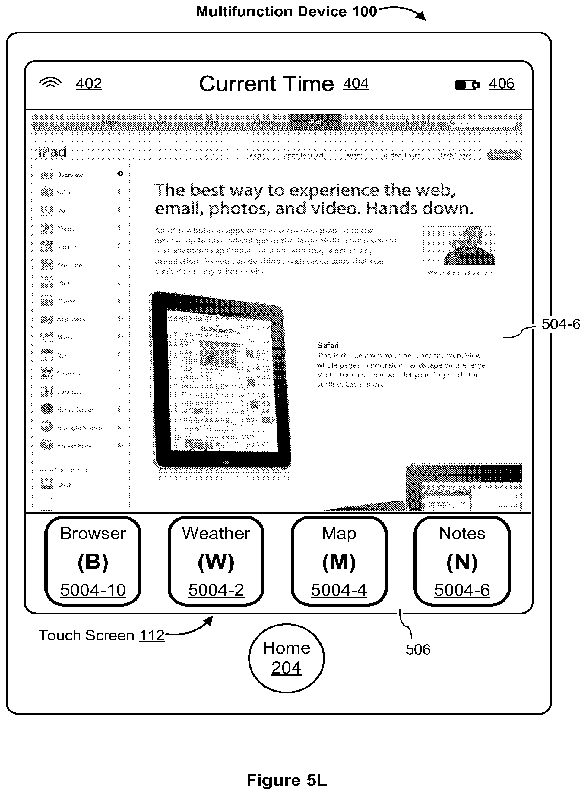 Patent US12321569 Figure 18 – Device, method, and graphical user interface for navigation of concurrently open software applications