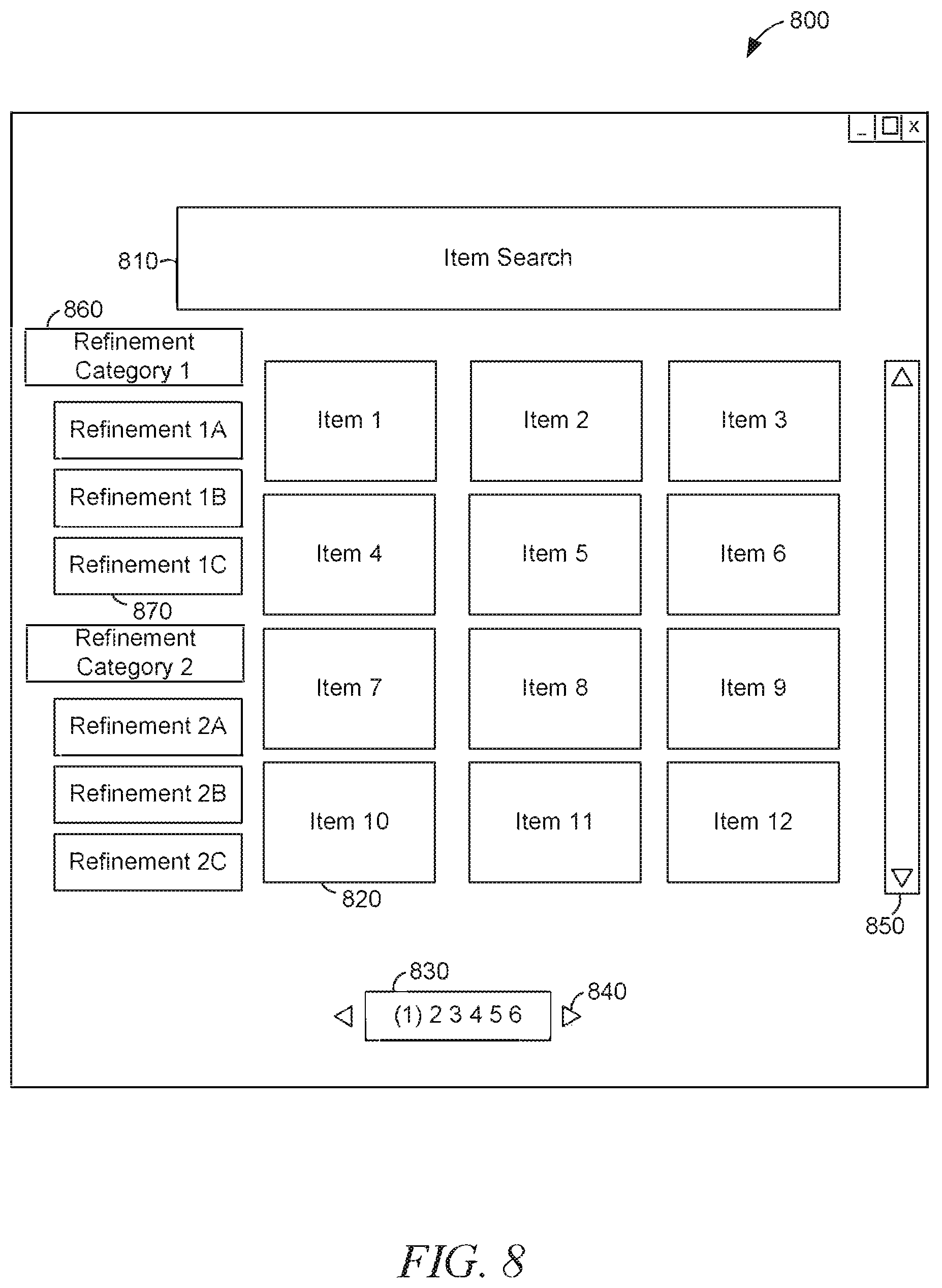 Patent US12321571 Figure 8 – Seamless pagination
