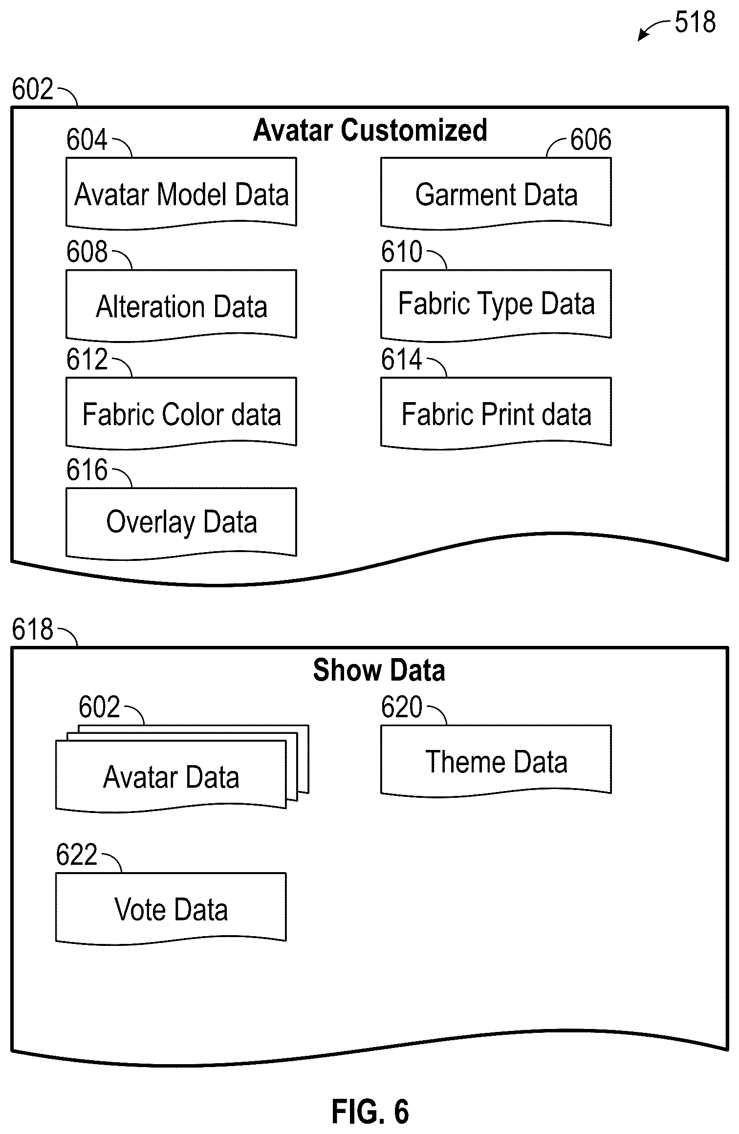Patent US12321577 Figure 6 – Avatar customization system