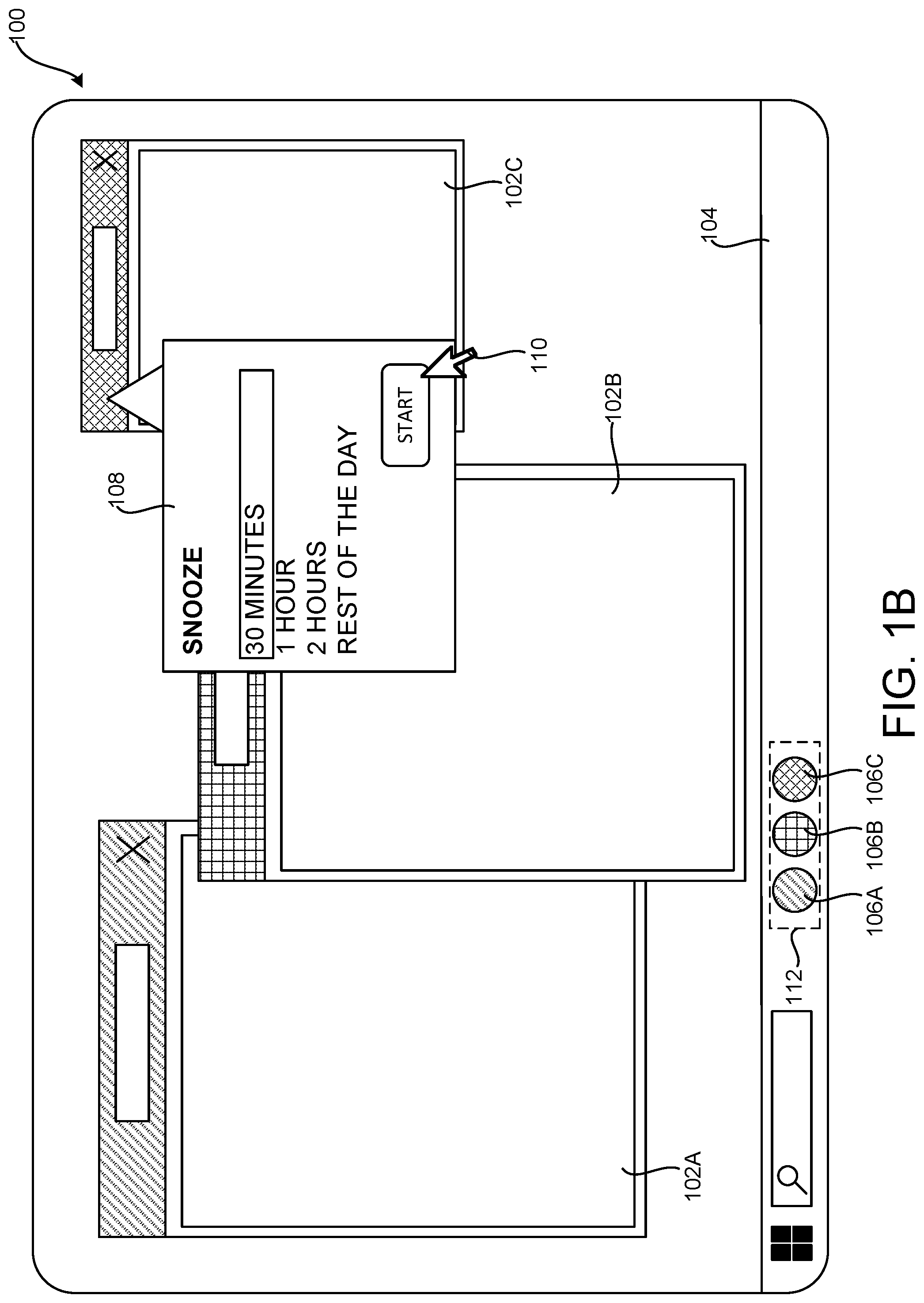 Patent US12321584 Figure 2 – Temporarily hiding user interface elements