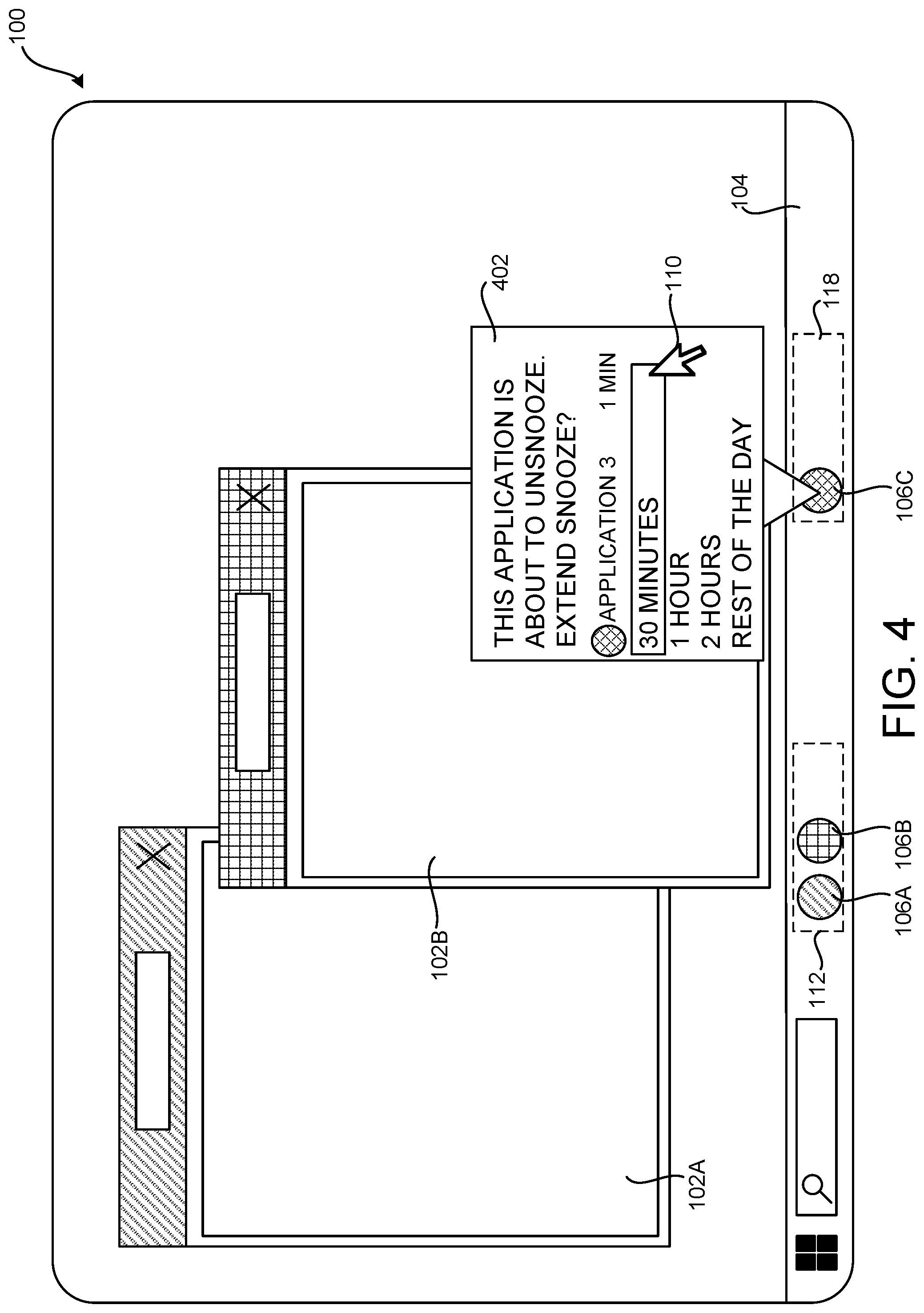 Patent US12321584 Figure 11 – Temporarily hiding user interface elements