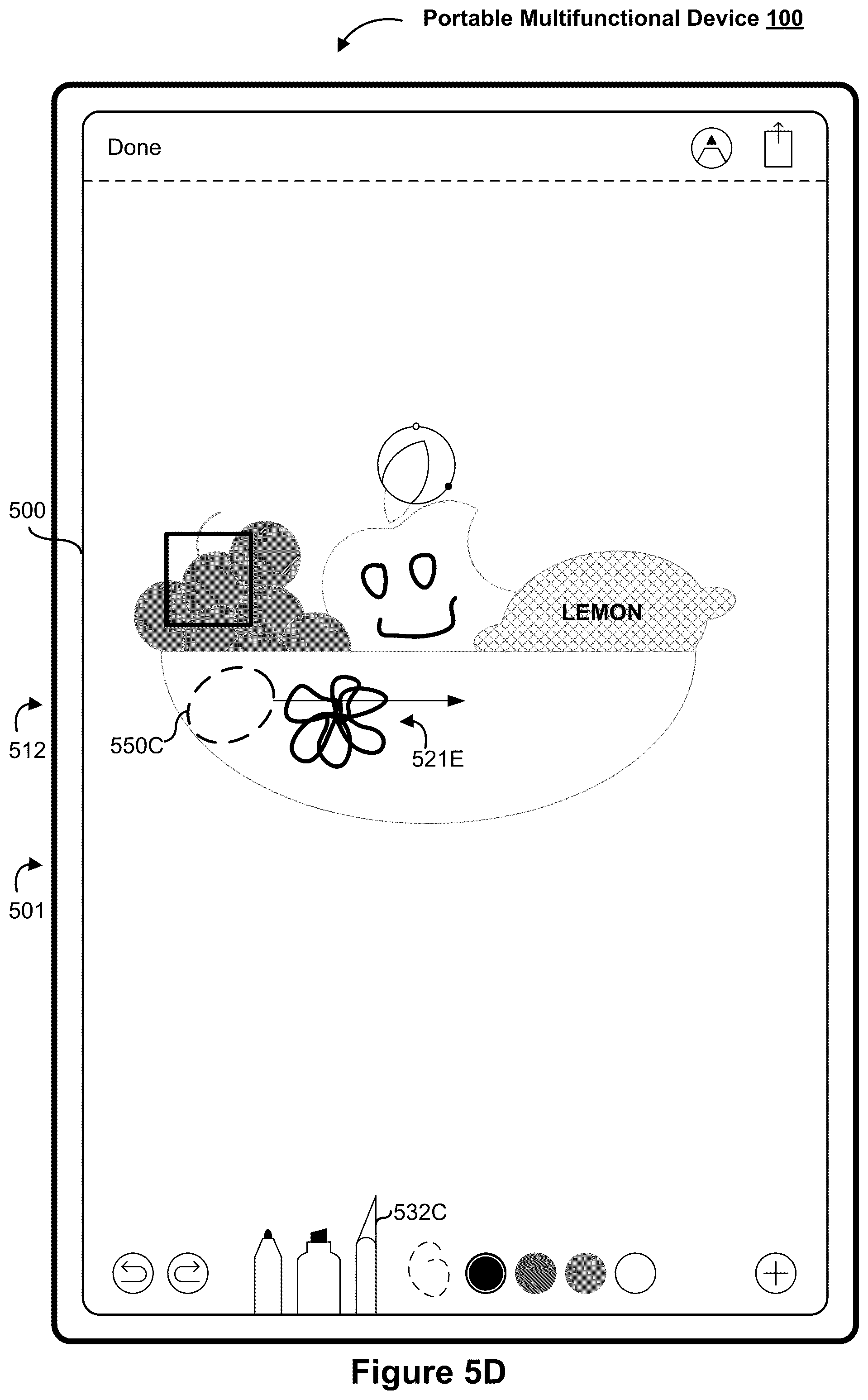 Patent US12321589 Figure 10 – Device, method, and graphical user interface for annotating content
