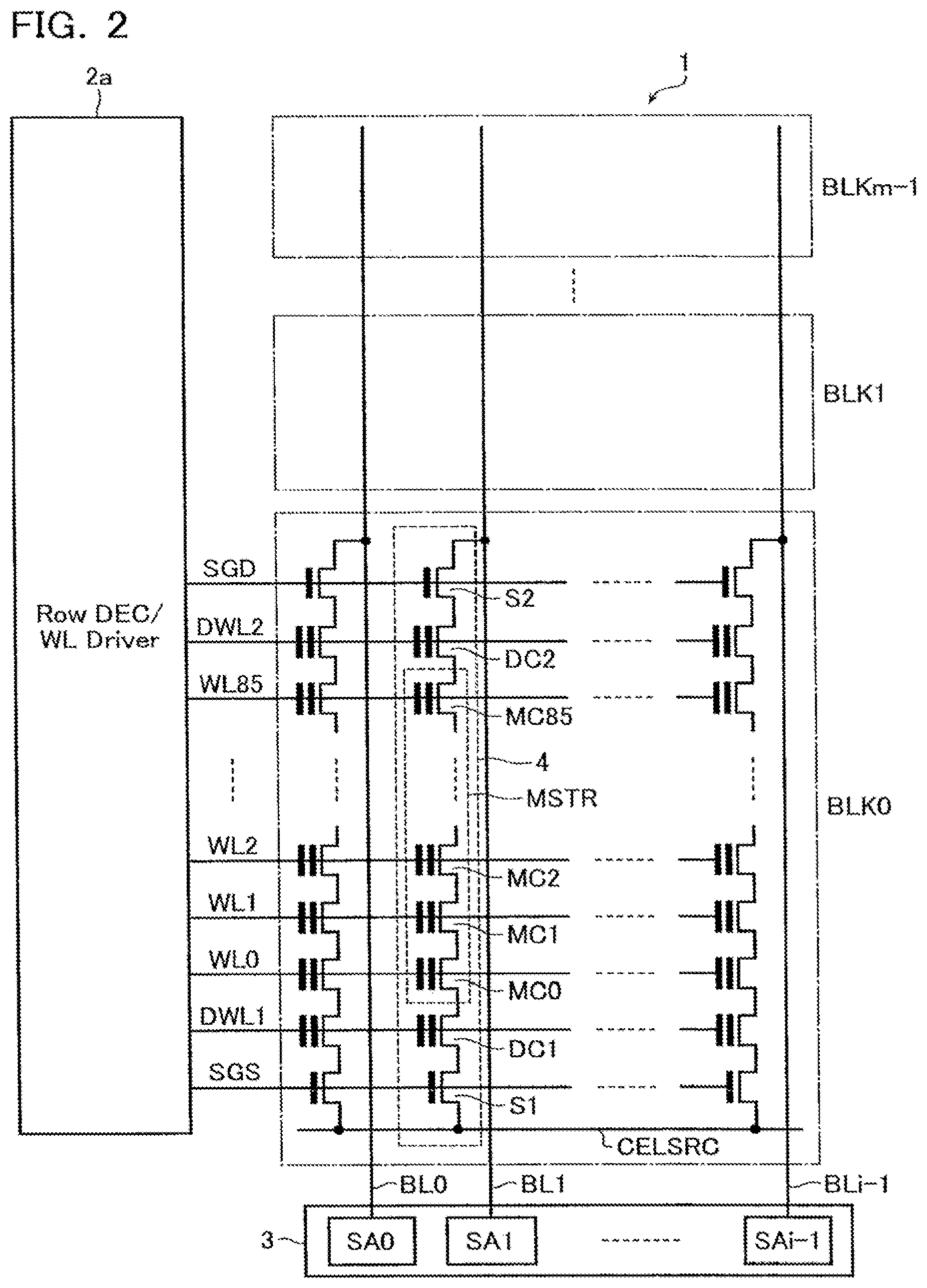 Patent US12321598 Figure 2 – Nonvolatile semiconductor memory device