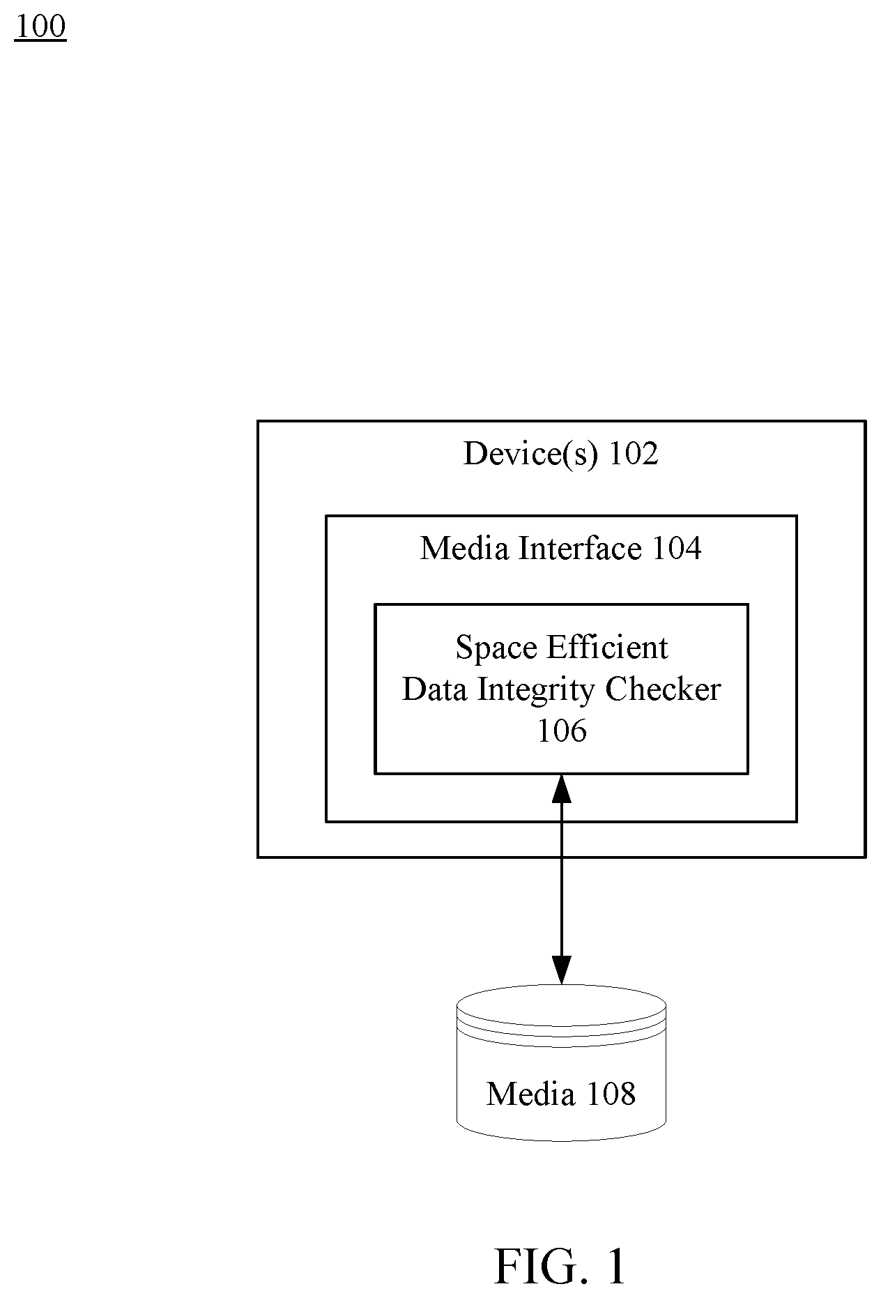 Patent US12321612 Figure 1 – Space efficient data integrity check