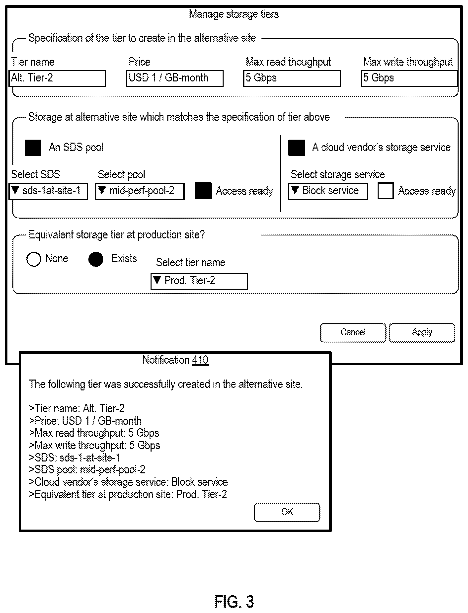 Patent US12321626 Figure 3 – Copy data's tier management