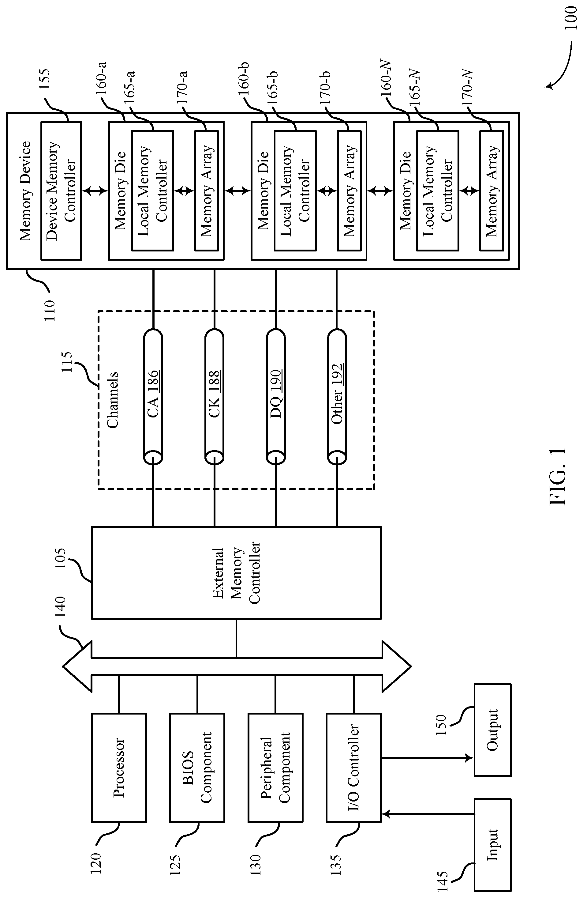 Patent US12321643 Figure 1 – Memory command verification