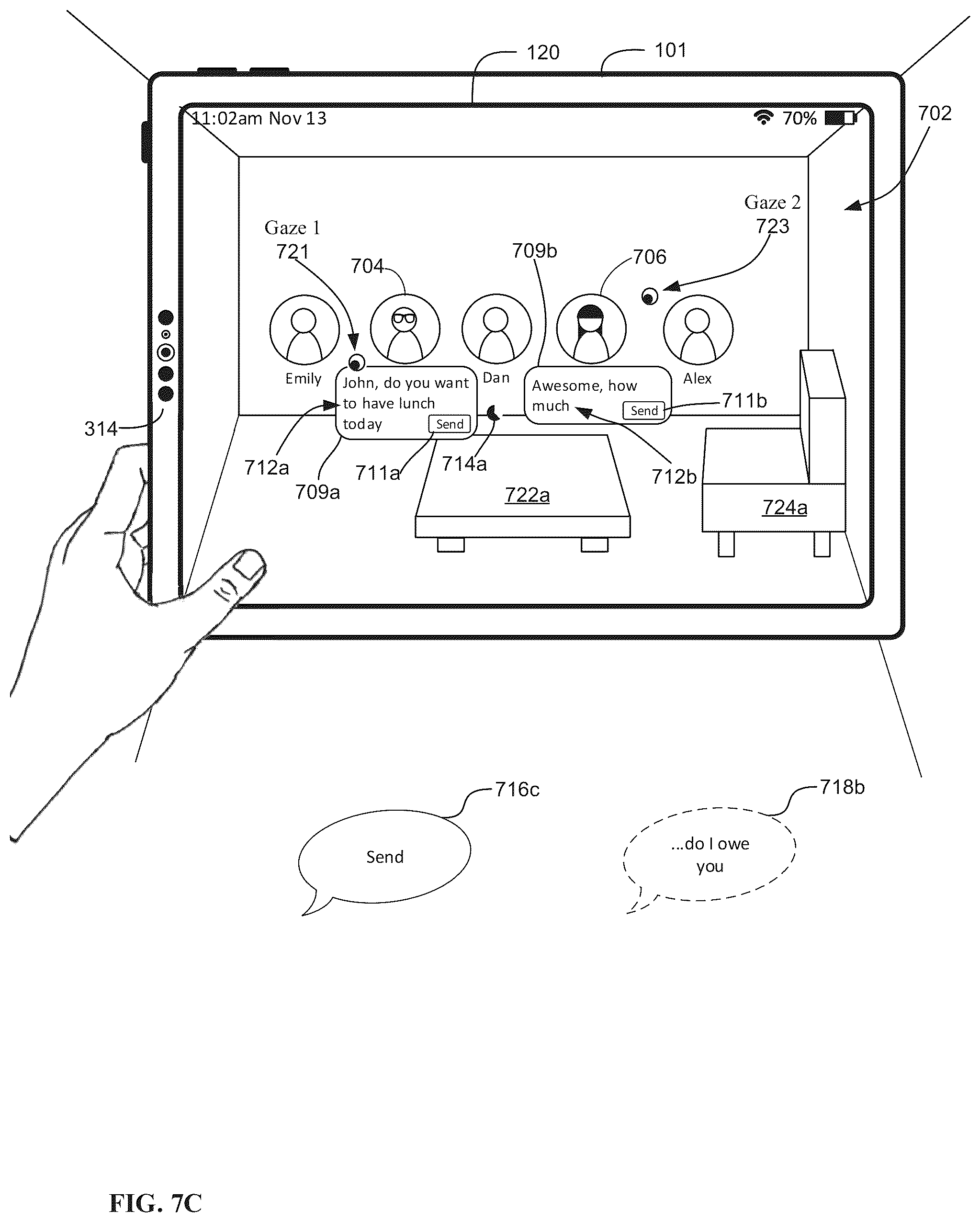 Patent US12321666 Figure 9 – Methods for quick message response and dictation in a three-dimensional environment