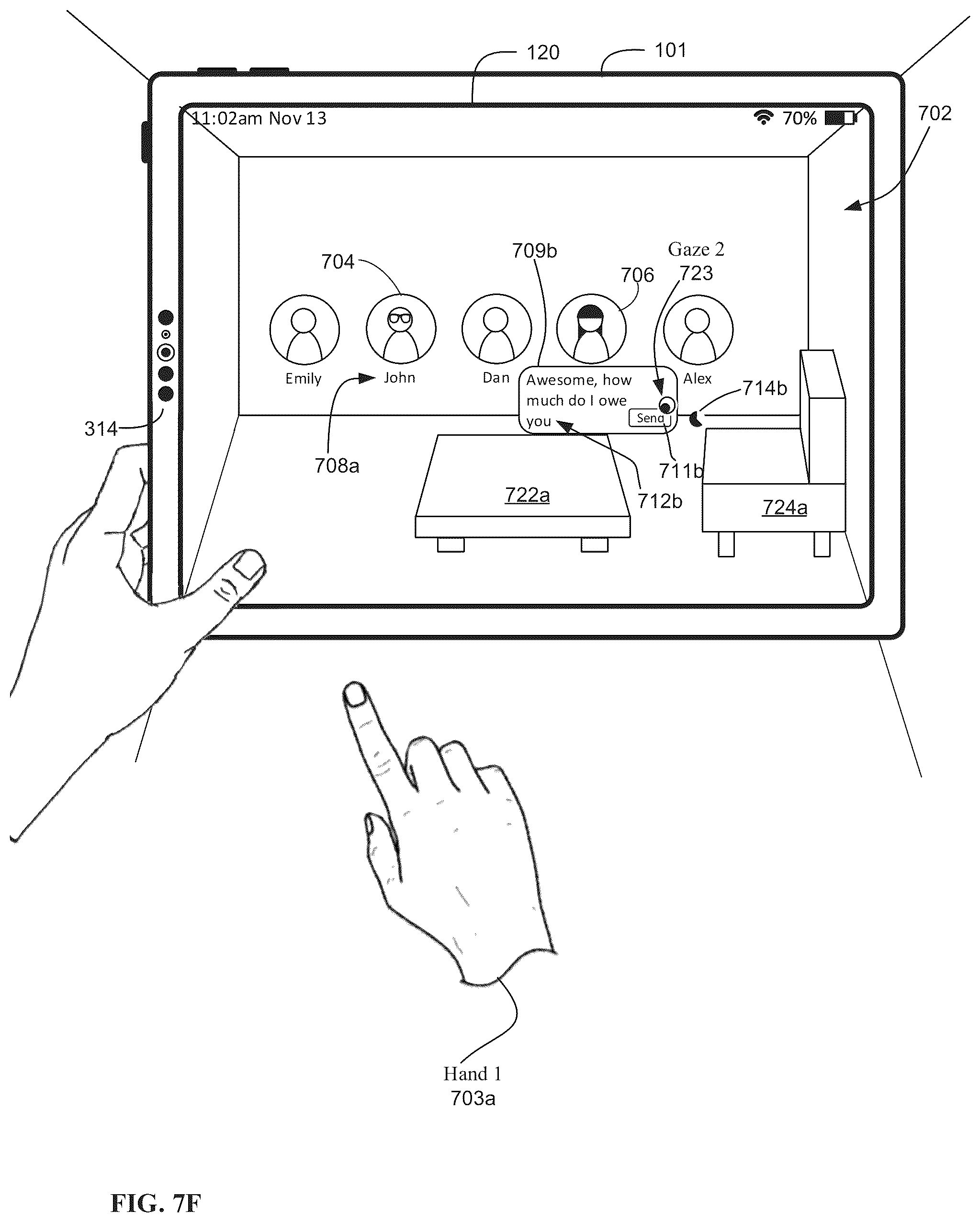 Patent US12321666 Figure 12 – Methods for quick message response and dictation in a three-dimensional environment