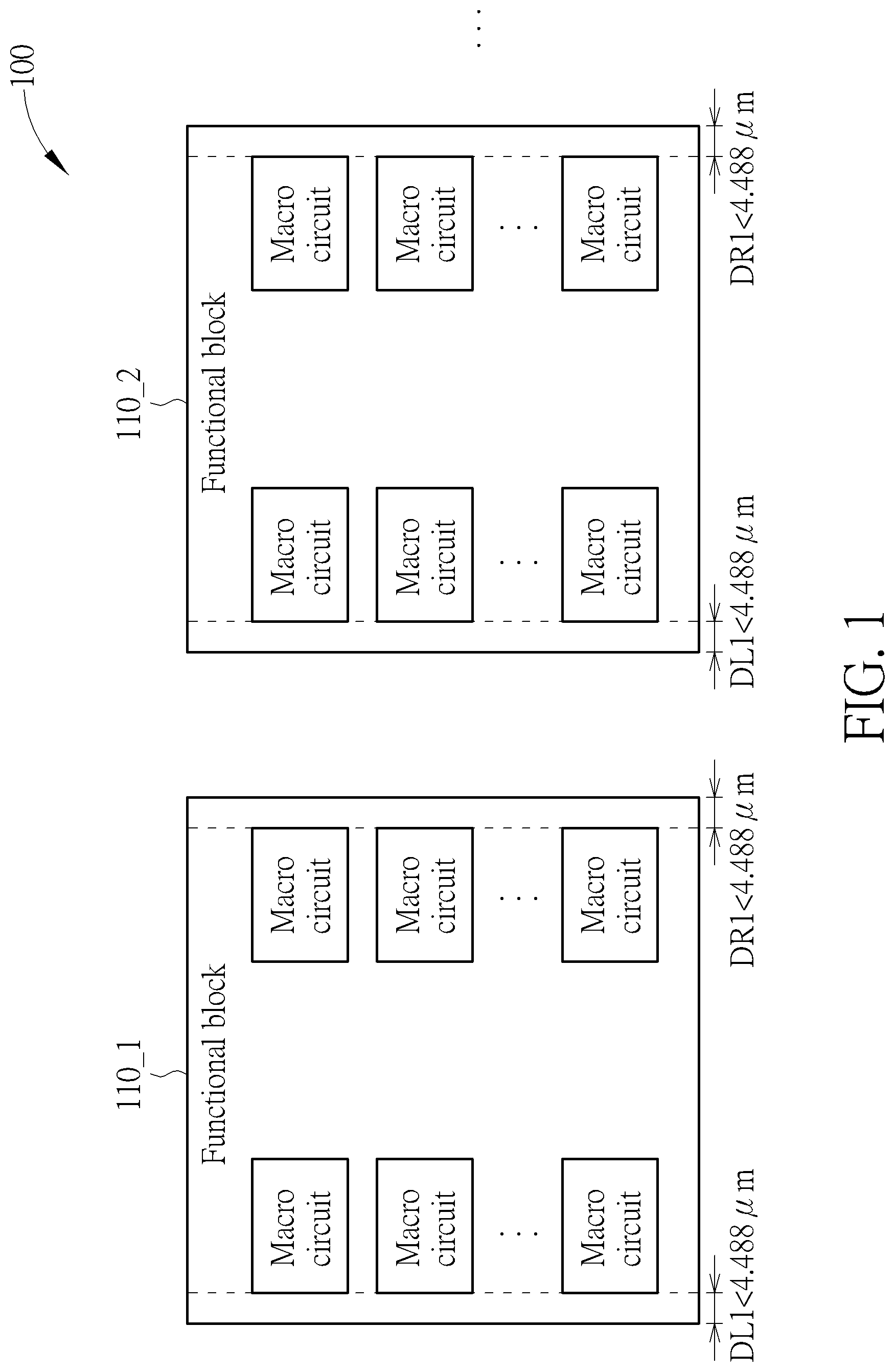 Patent US12321678 Figure 1 – Integrated circuit with compact layout arrangement