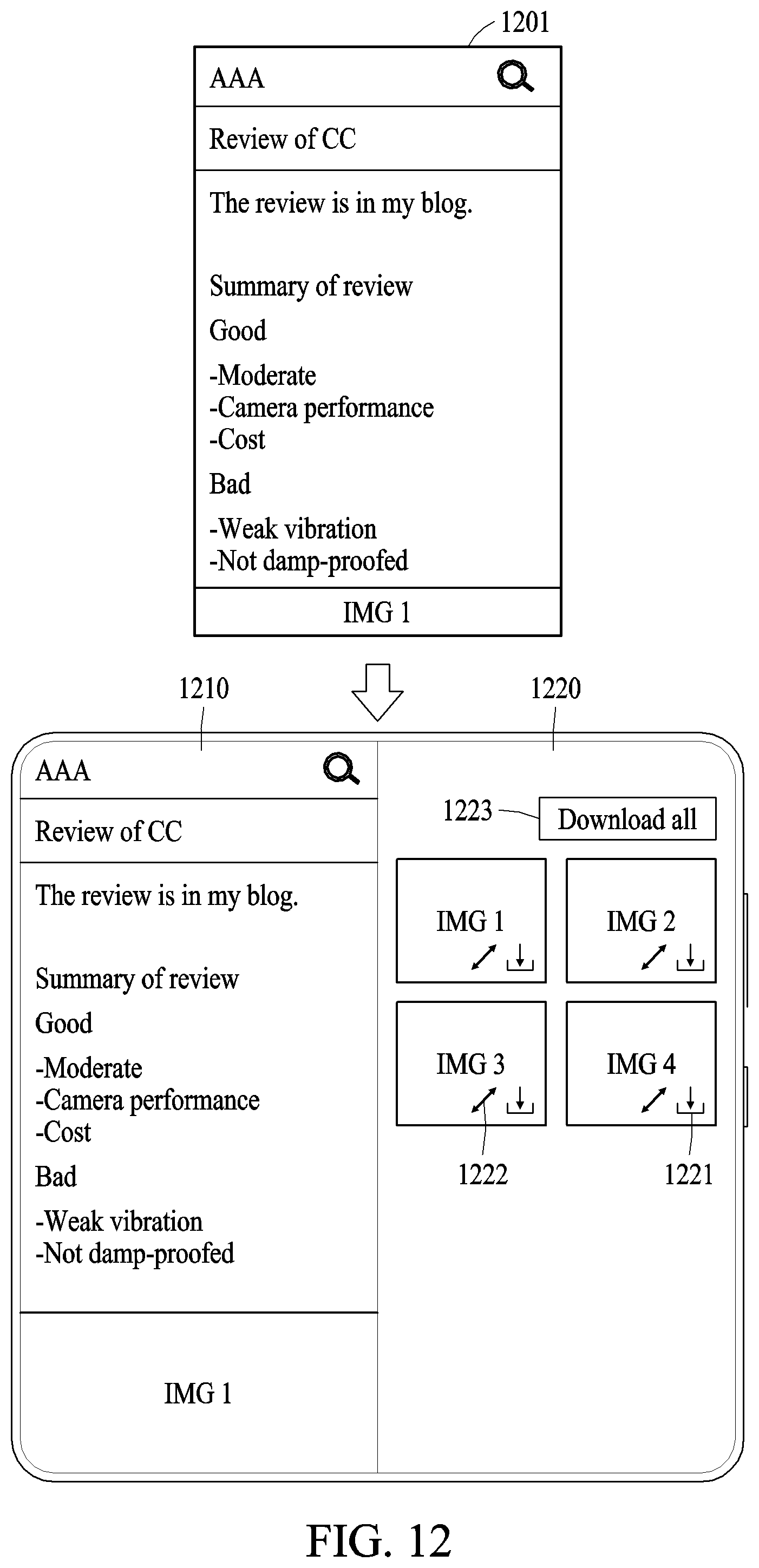 Patent US12321684 Figure 14 – Screen display method of electronic device