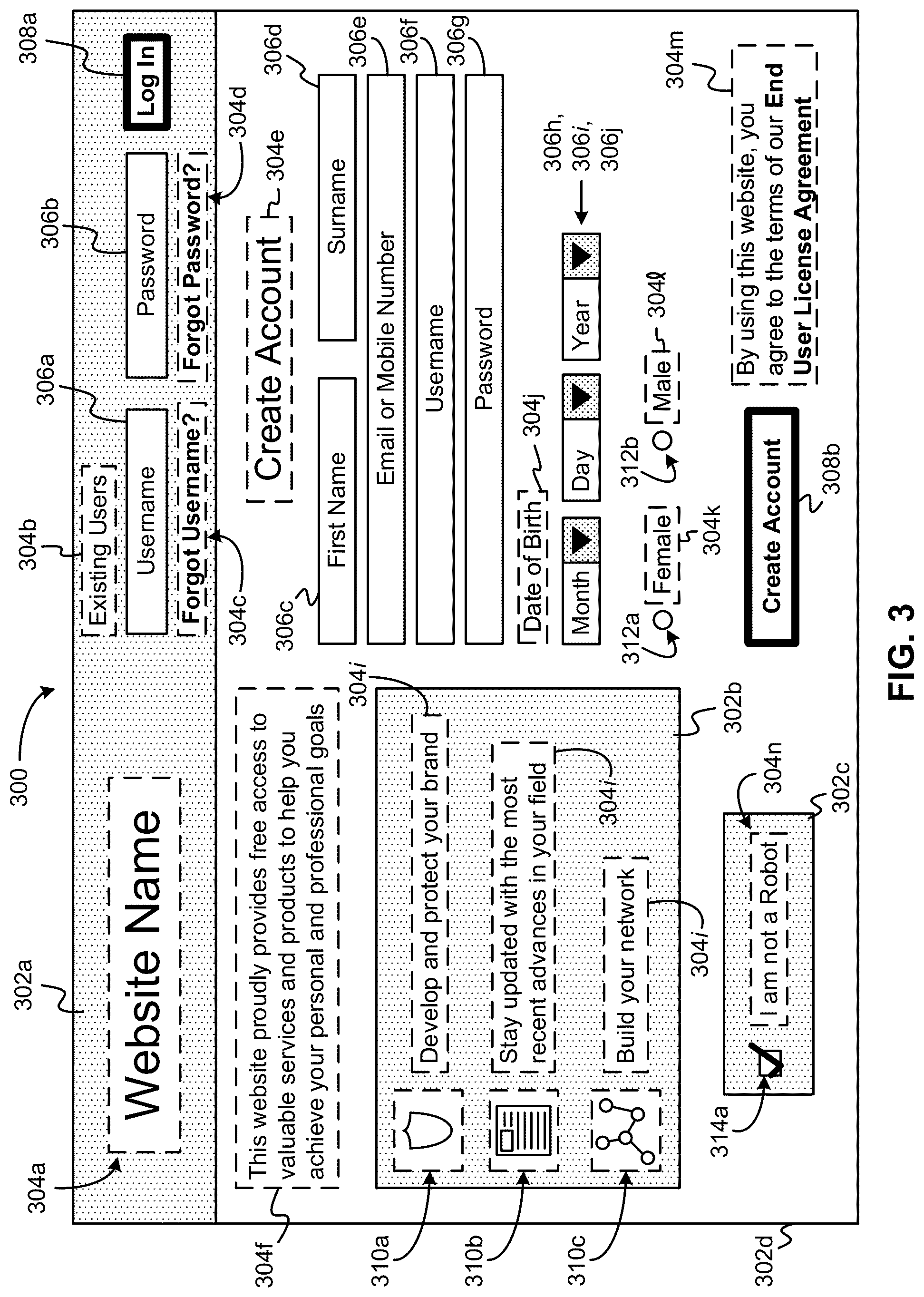 Patent US12321686 Figure 3 – Determining functional and descriptive elements of application images for intelligent screen automation