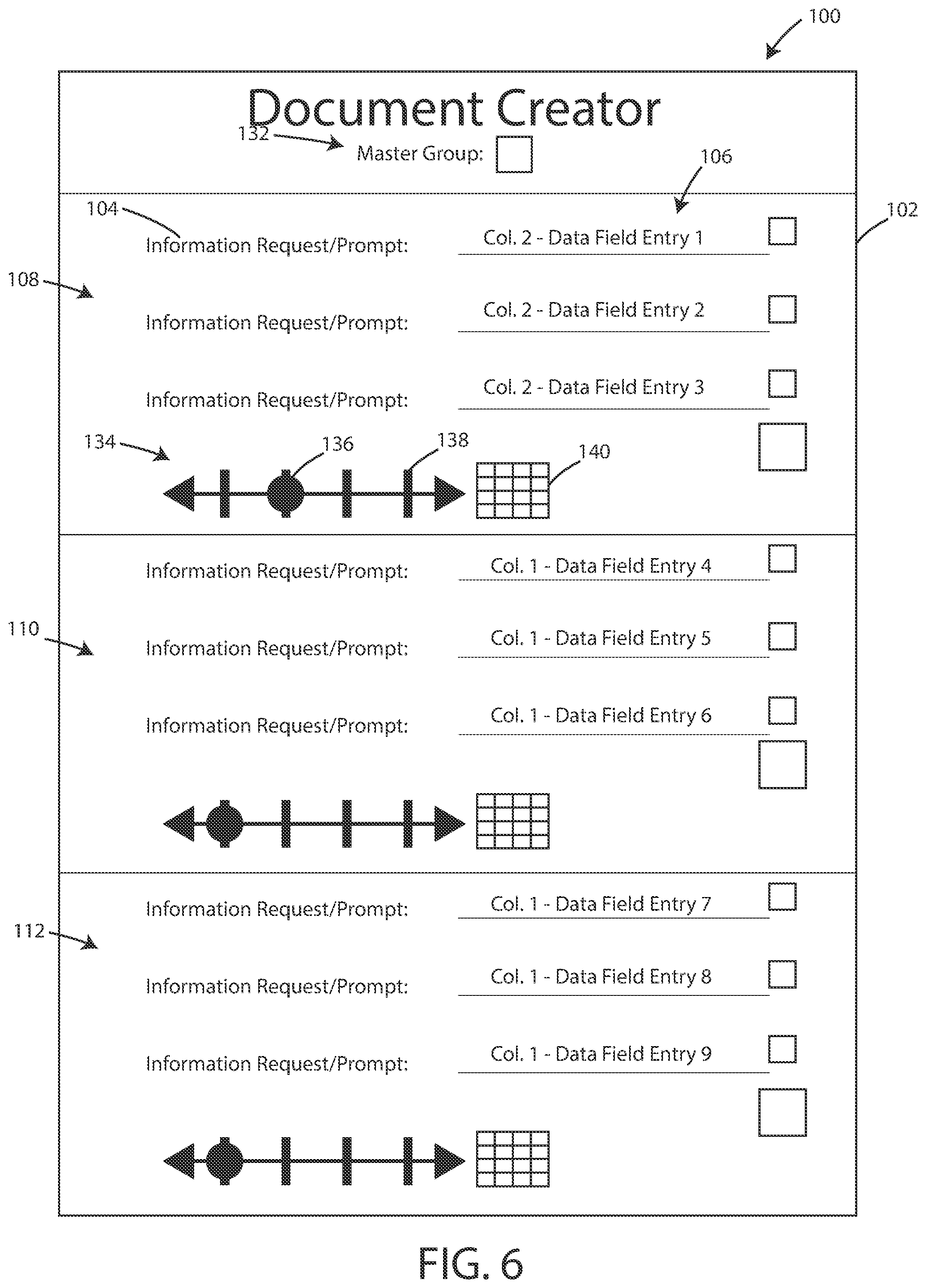 Patent US12321694 Figure 6 – User interface and systems for document creation