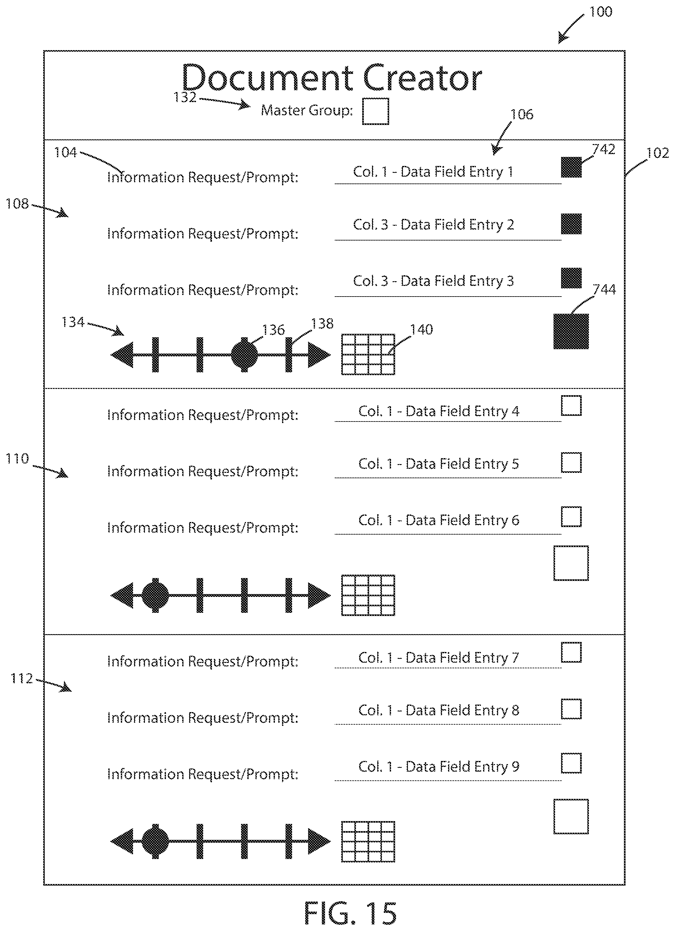 Patent US12321694 Figure 15 – User interface and systems for document creation