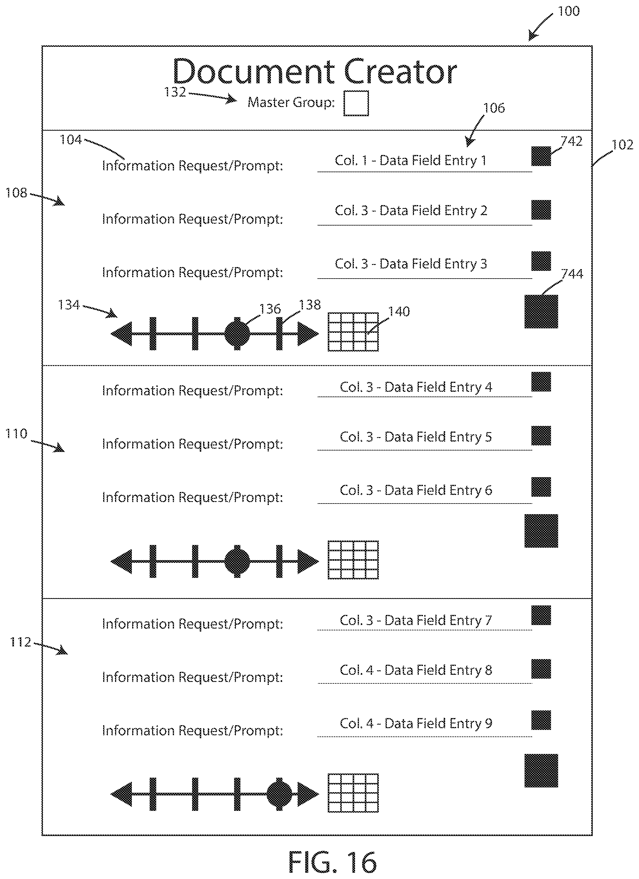 Patent US12321694 Figure 16 – User interface and systems for document creation