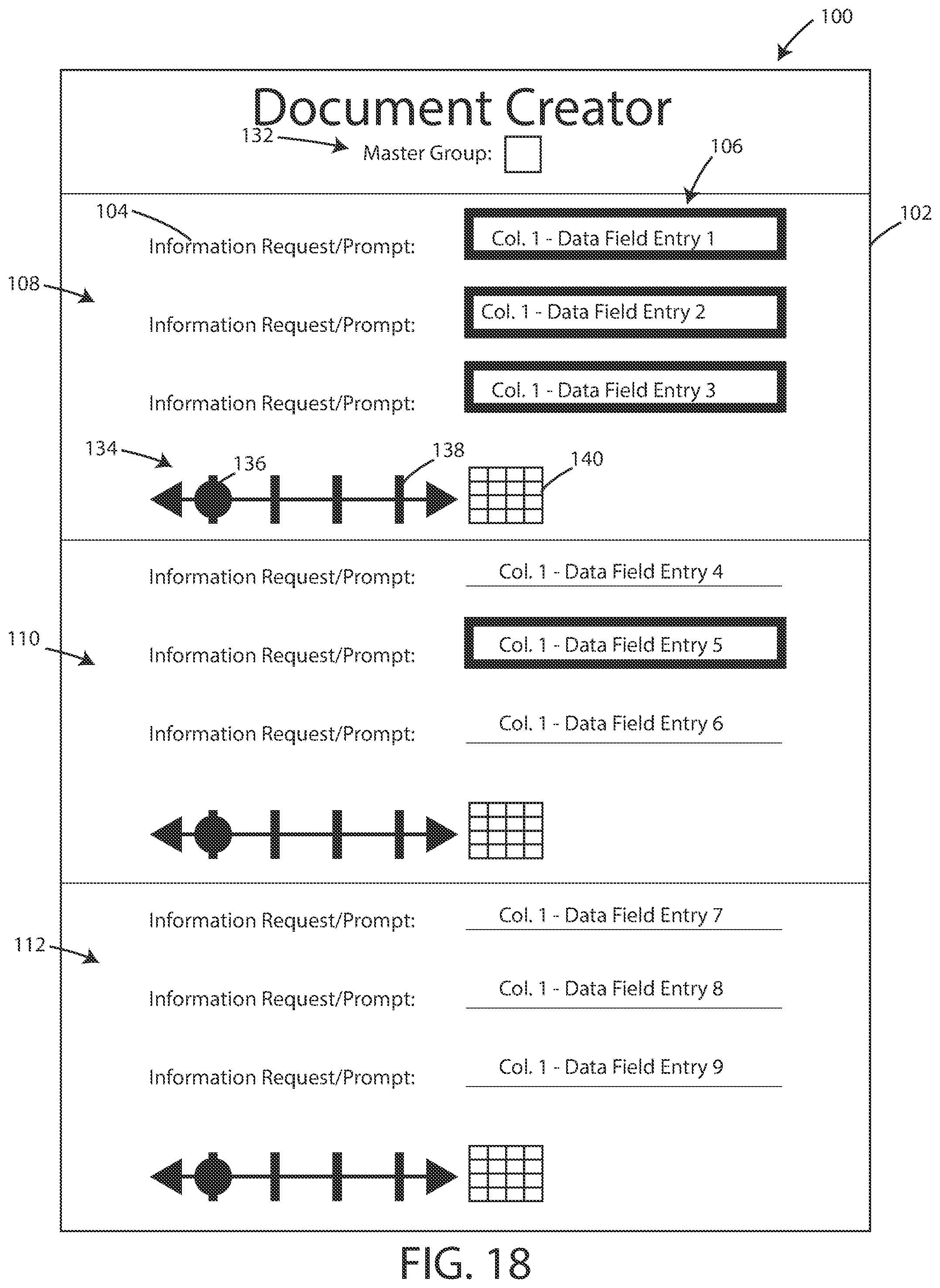 Patent US12321694 Figure 18 – User interface and systems for document creation