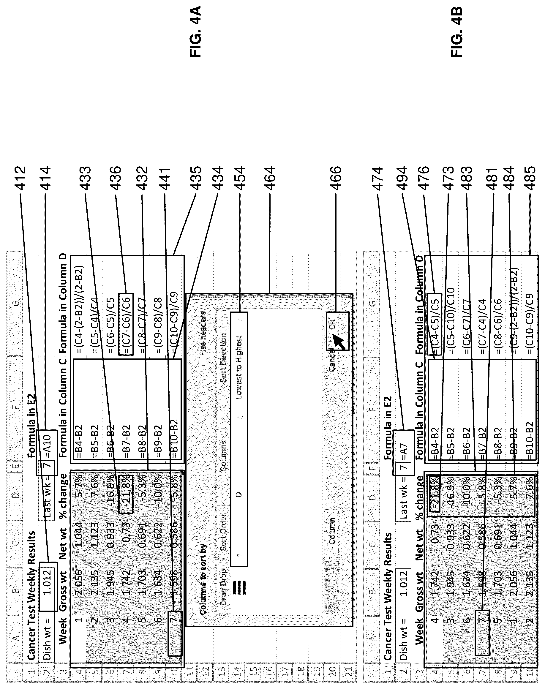 Patent US12321695 Figure 4 – Methods and systems for sorting spreadsheet cells with formulas