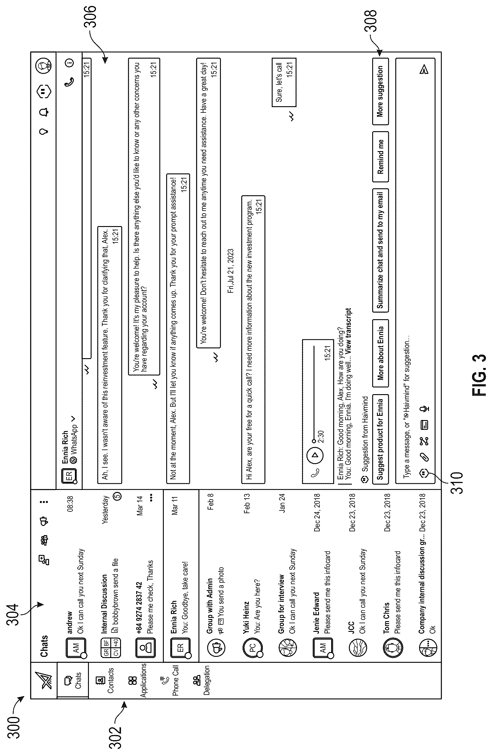 Patent US12321696 Figure 3 – Artificial intelligence enterprise application framework