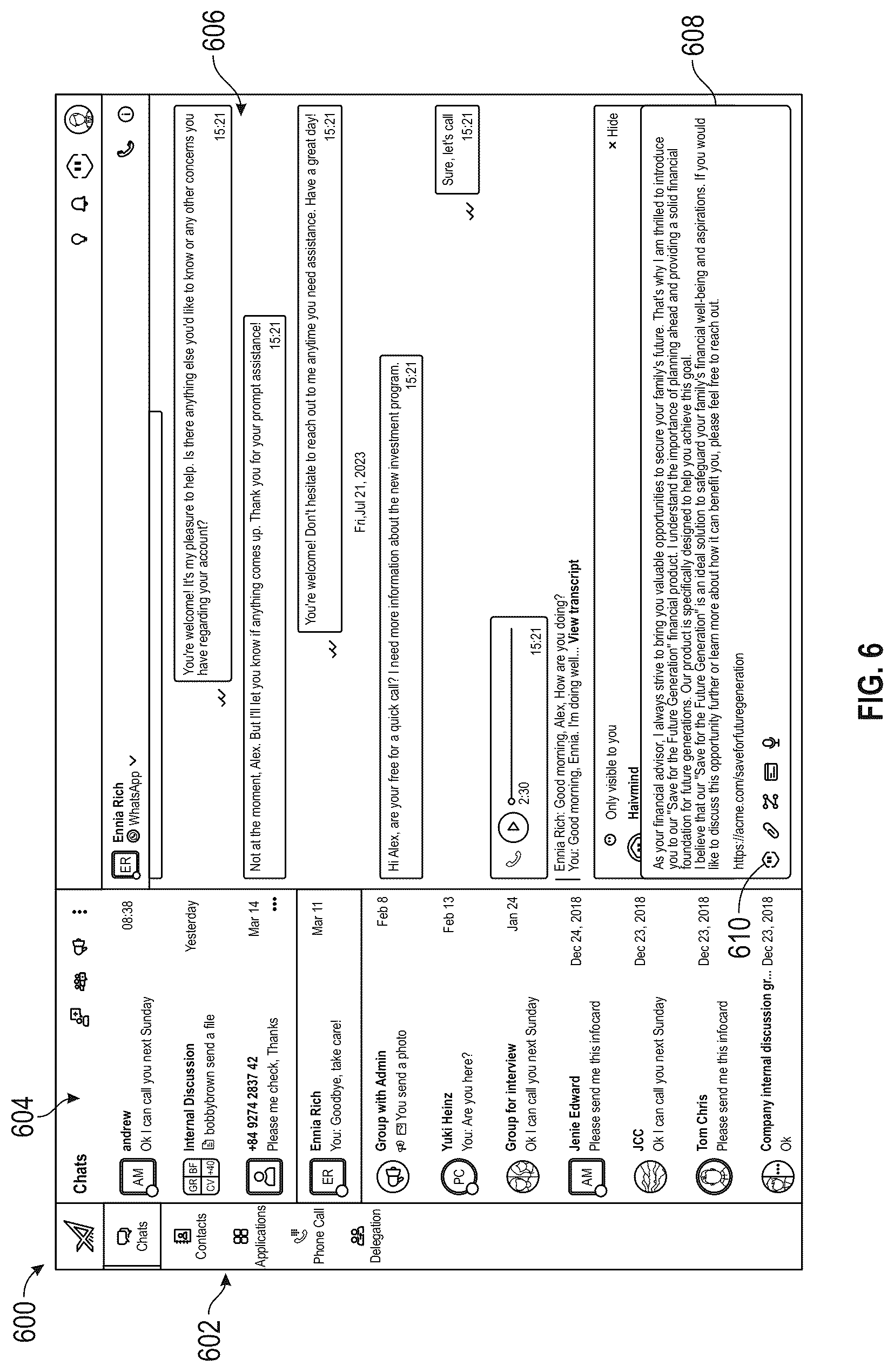 Patent US12321696 Figure 6 – Artificial intelligence enterprise application framework