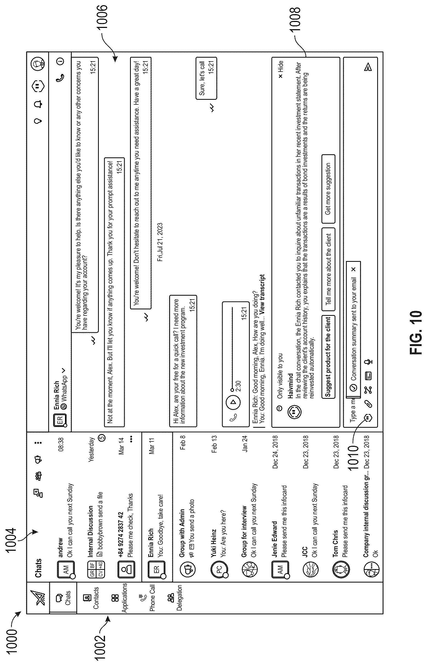 Patent US12321696 Figure 10 – Artificial intelligence enterprise application framework