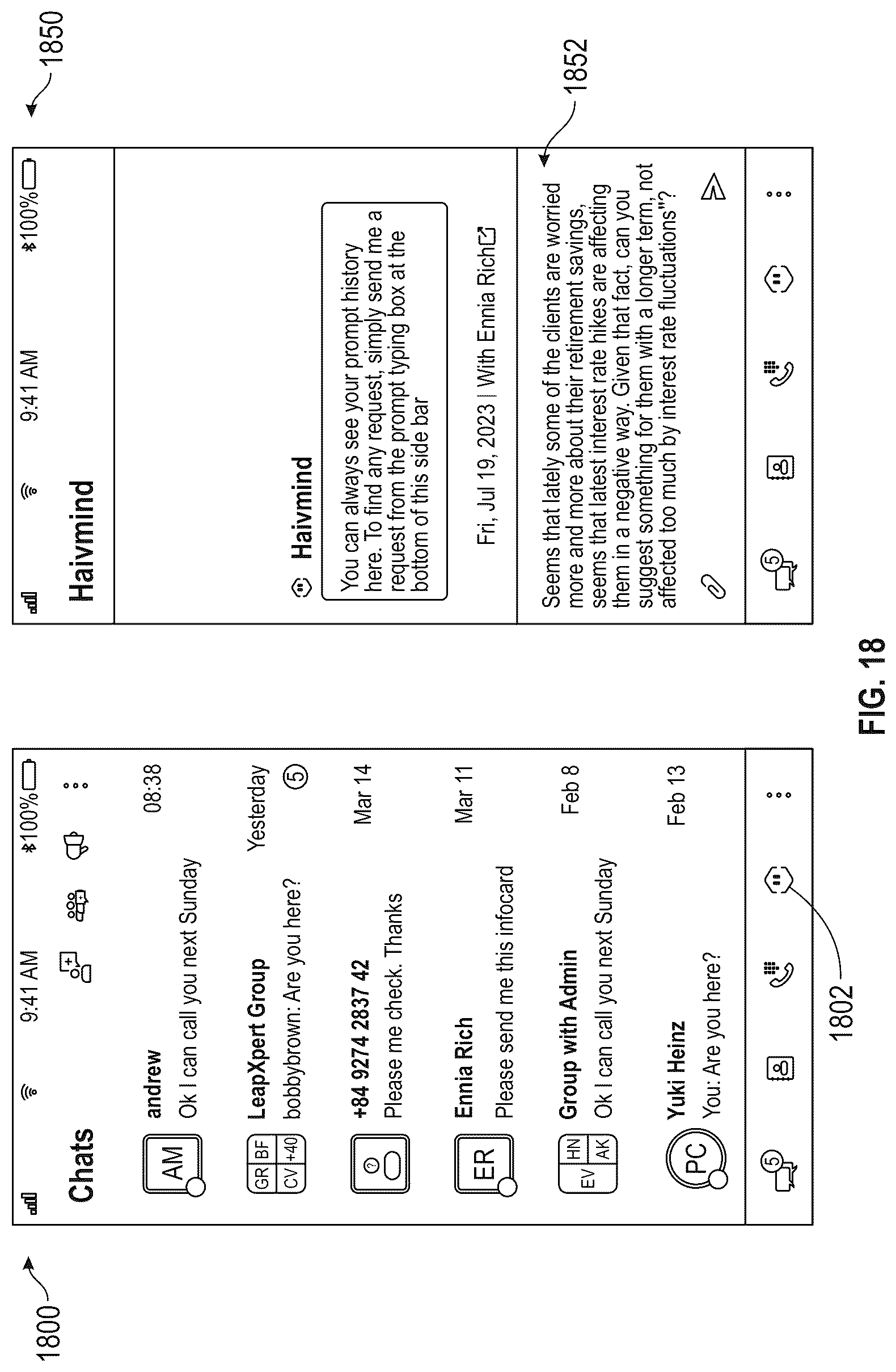 Patent US12321696 Figure 18 – Artificial intelligence enterprise application framework