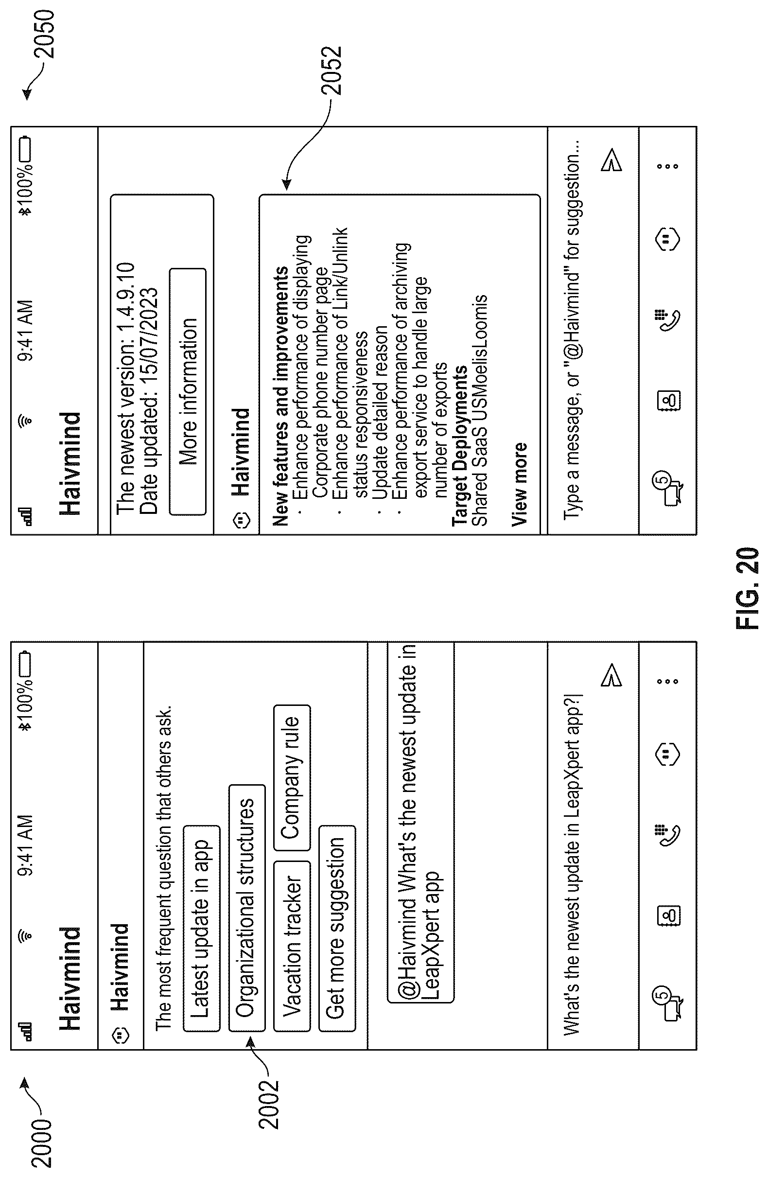 Patent US12321696 Figure 20 – Artificial intelligence enterprise application framework