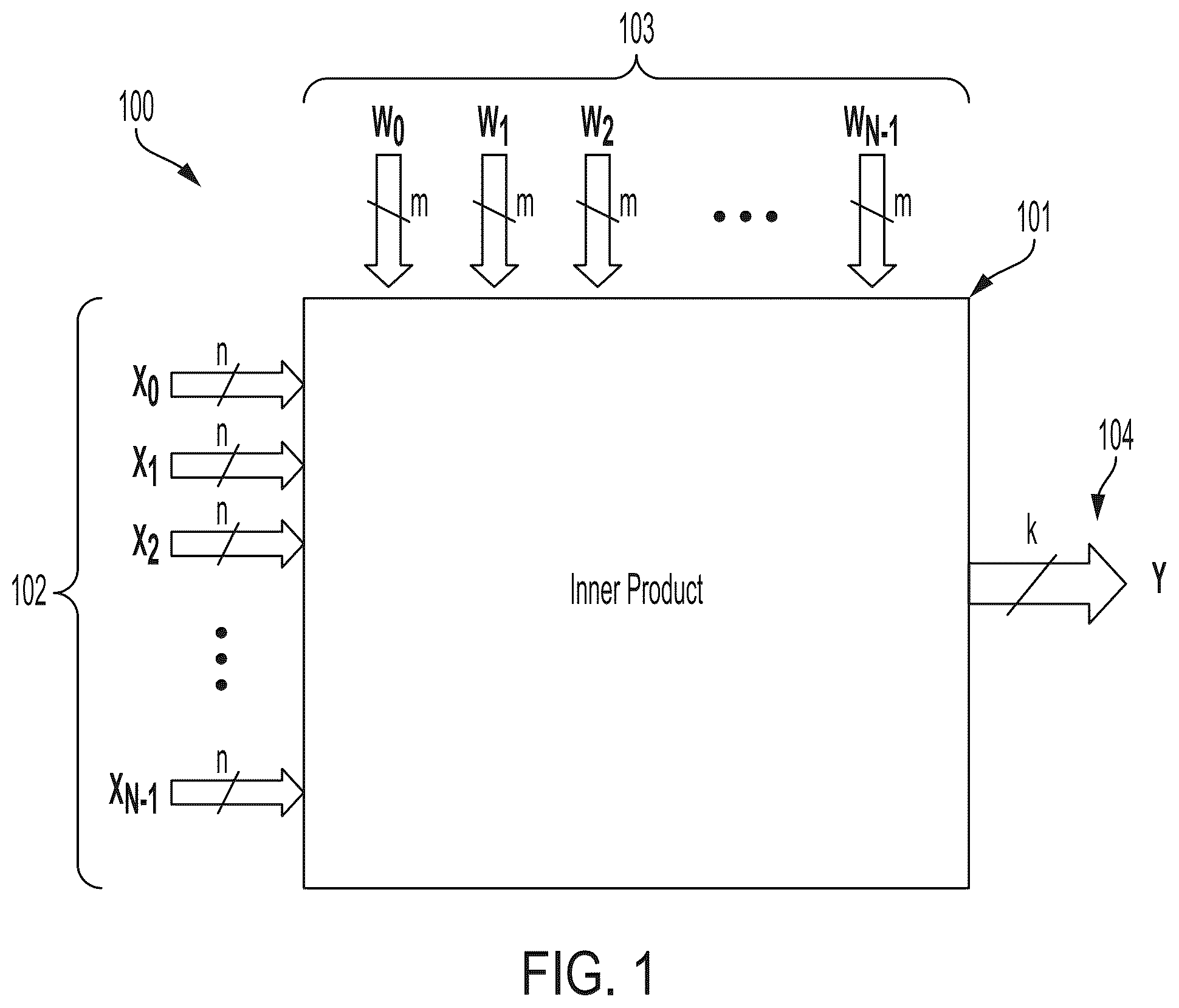 Patent US12321713 — Switched capacitor vector-matrix multiplier — Figure 1