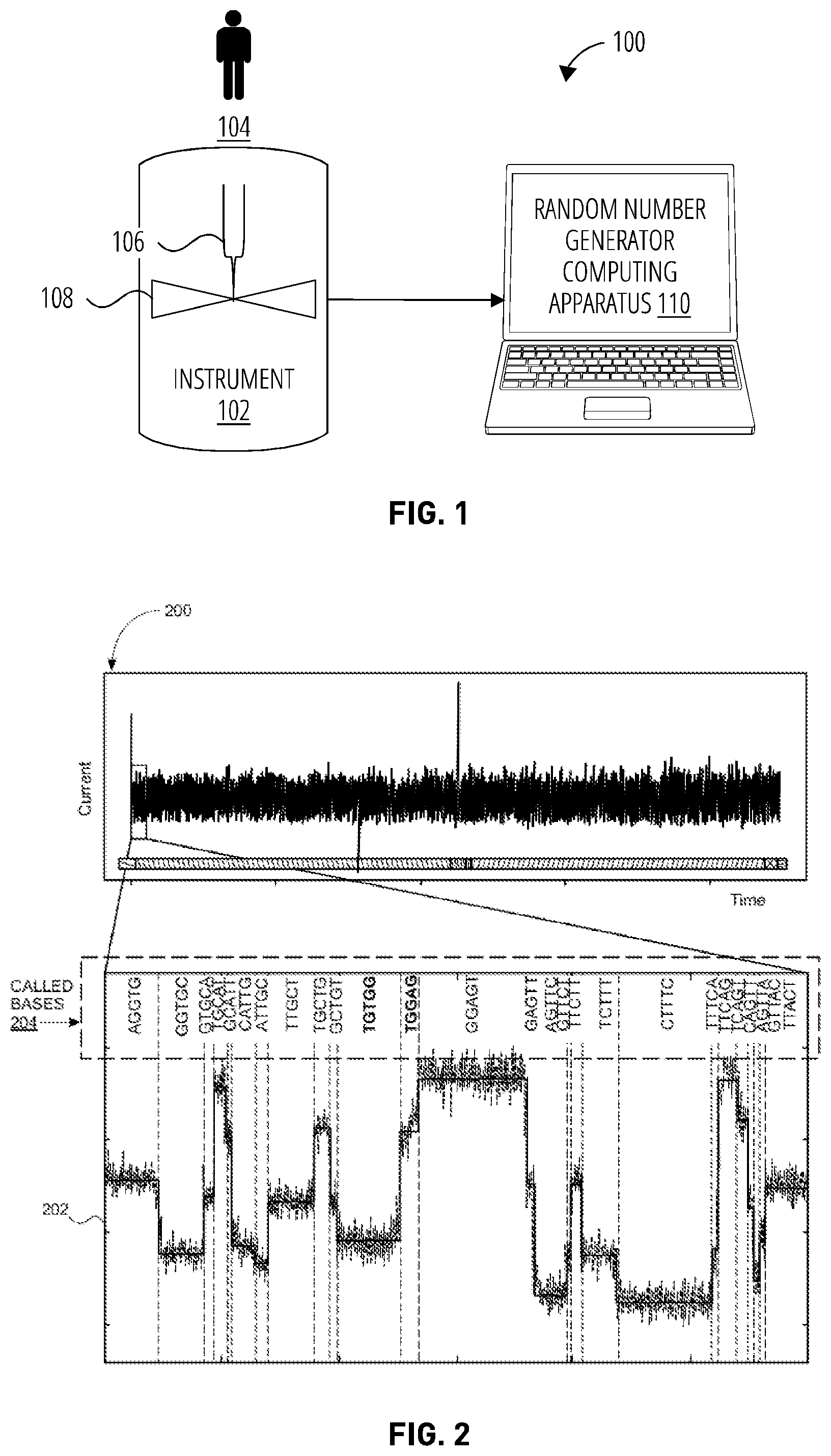Patent US12321718 Figure 1 – True random number generation based on instrument data