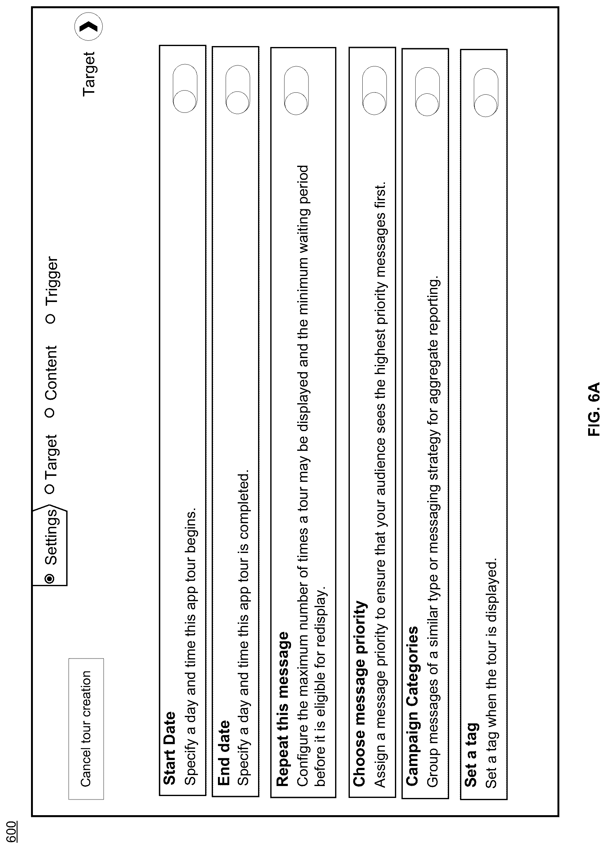 Patent US12321726 Figure 6 – In-application user interface messaging