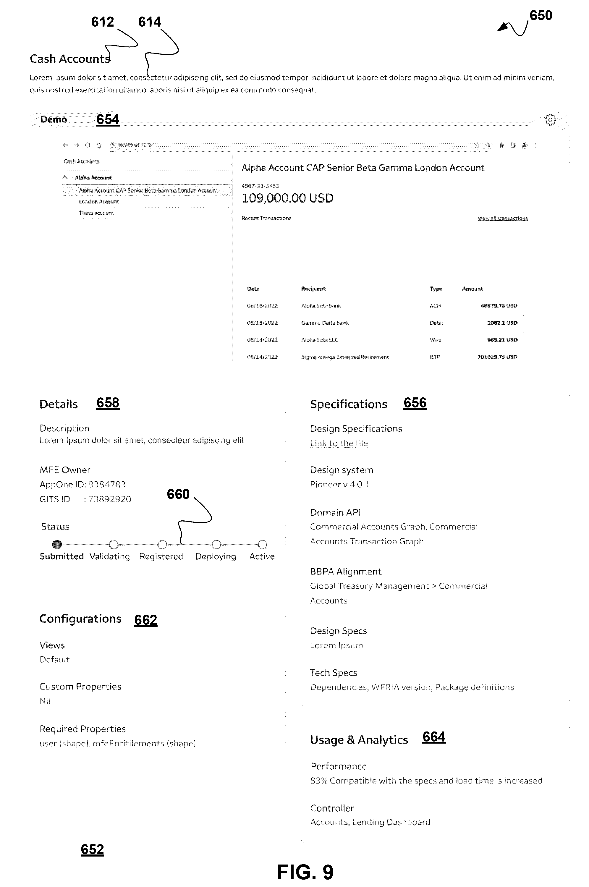 Patent US12321761 Figure 9 – Hub for micro front-end services