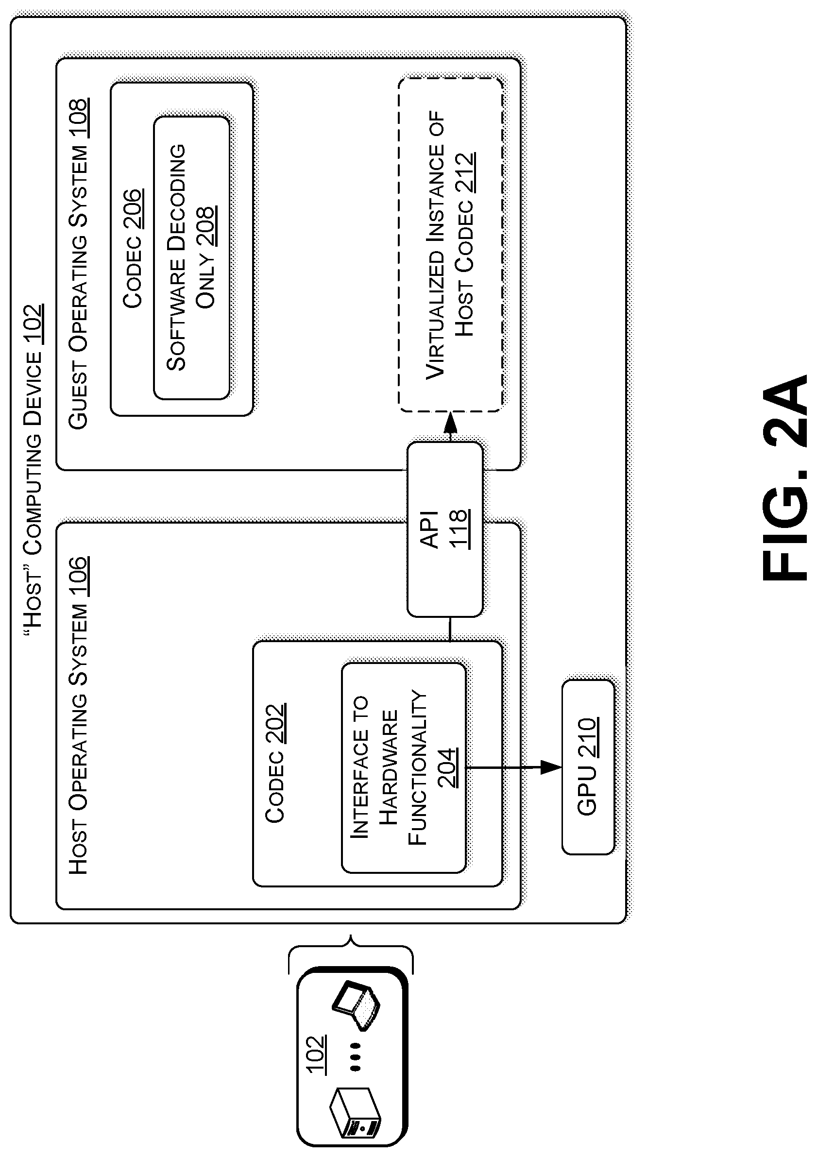 Patent US12321767 Figure 2 – Providing host media processing functionality to a guest operating system