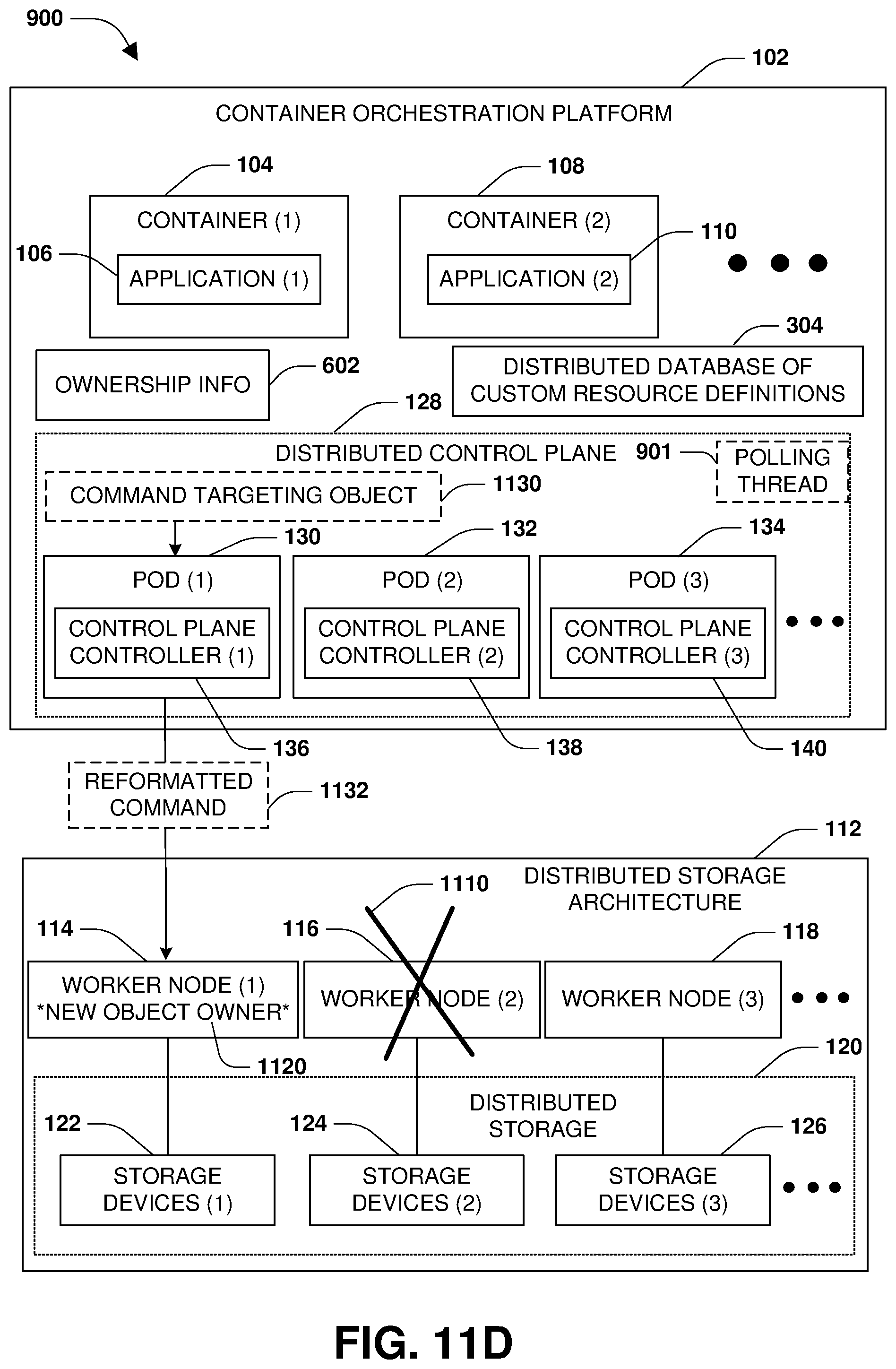 Patent US12321790 Figure 17 – Distributed control plane for handling worker node failures of a distributed storage architecture