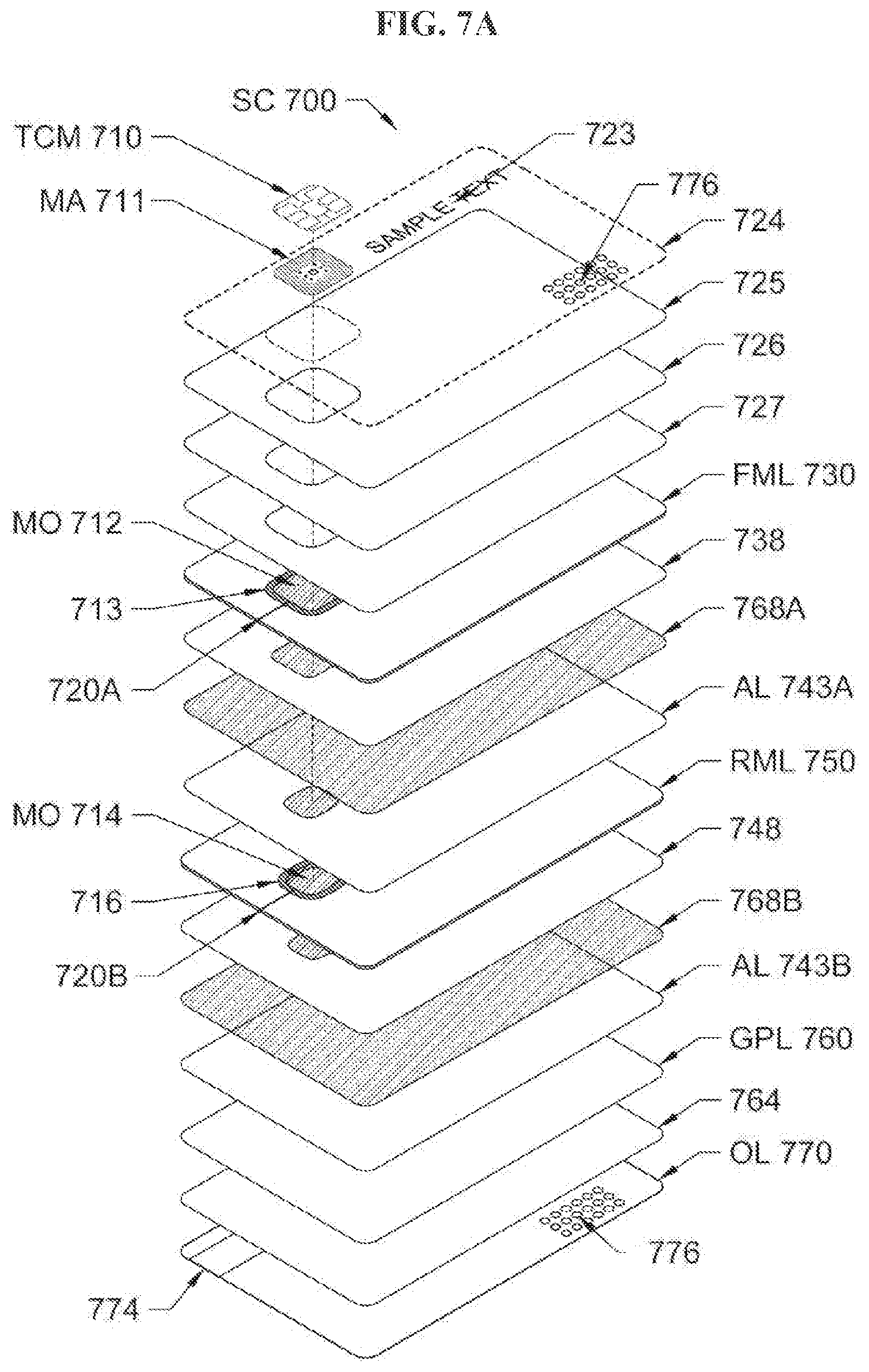 Patent US12321801 Figure 8 – Encapsulating a metal inlay with thermosetting resin and method for making a metal transaction card